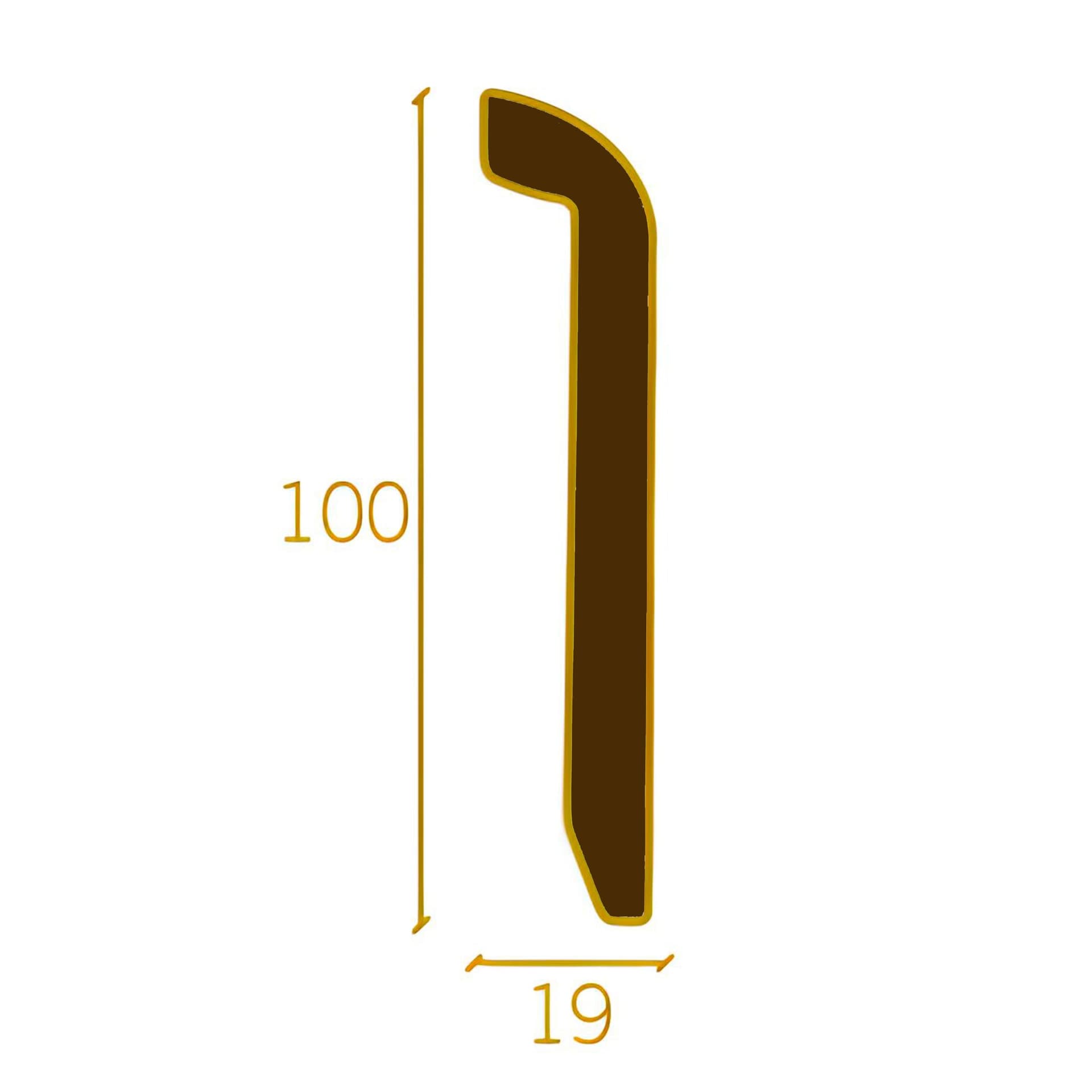 96ML di Battiscopa Coprimarmo coprivecchio LEGNO Impiallacciato 100X19mm varie essenze - 4