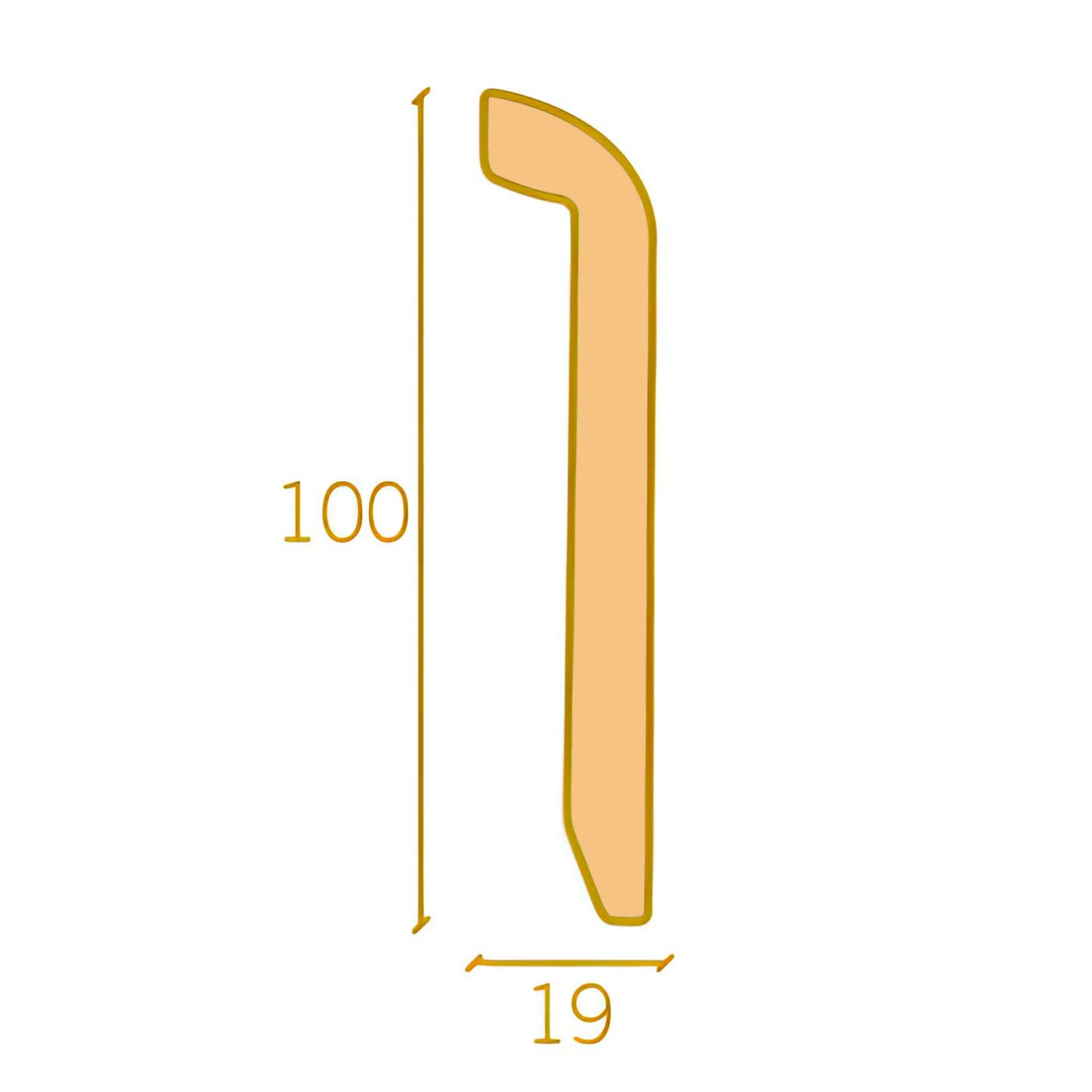 96ML di Battiscopa Coprimarmo coprivecchio LEGNO Impiallacciato 100X19mm varie essenze - 5