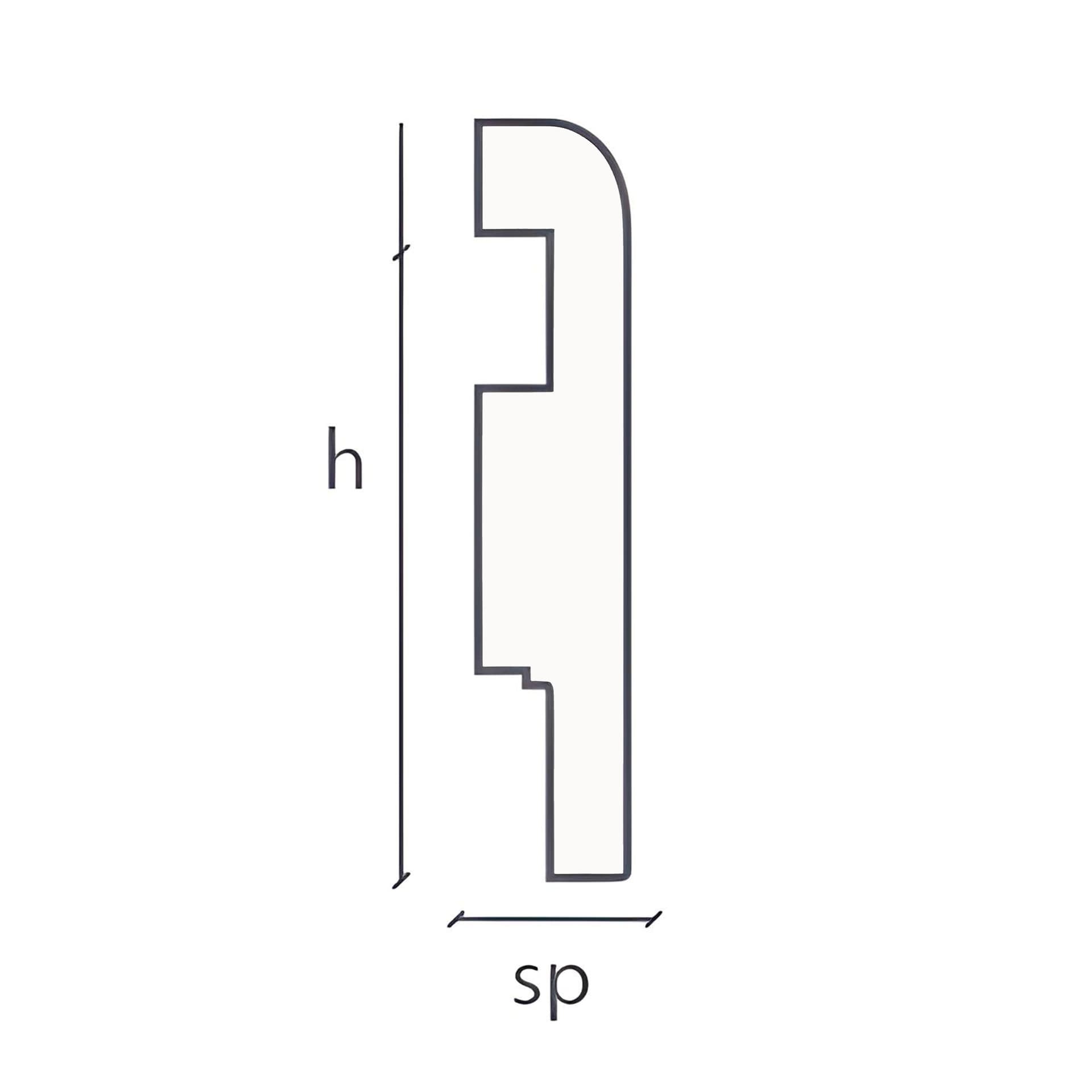 96ML di Battiscopa in Legno PASSACAVO 75X16mm Impiallacciato BC in 4 essenze - 9