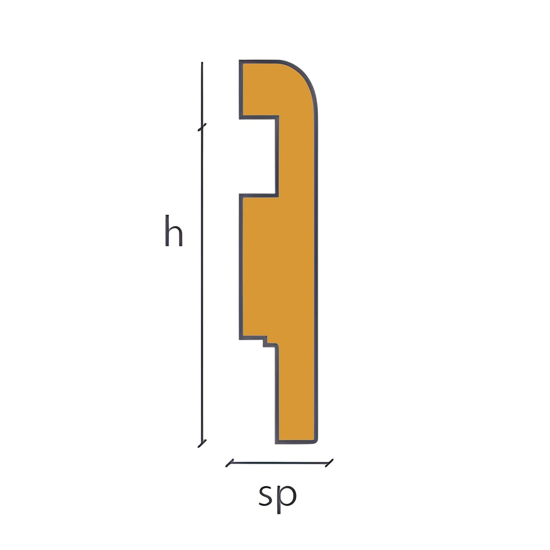 96ML di Battiscopa in Legno PASSACAVO 75X16mm Impiallacciato BC in 4 essenze - 8