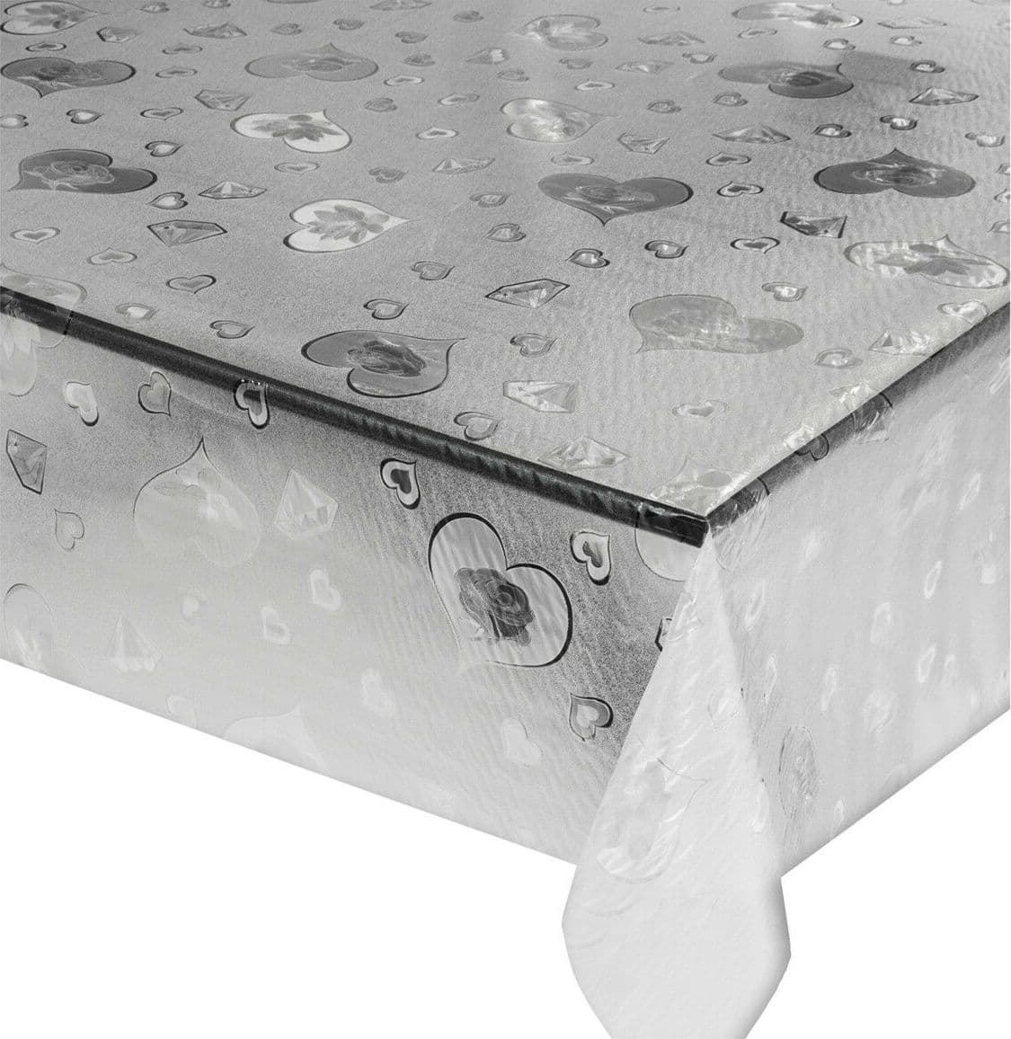 Tovaglia PVC Trasparente H140 goffrata 3D antimacchia resistente diversi decori - 4