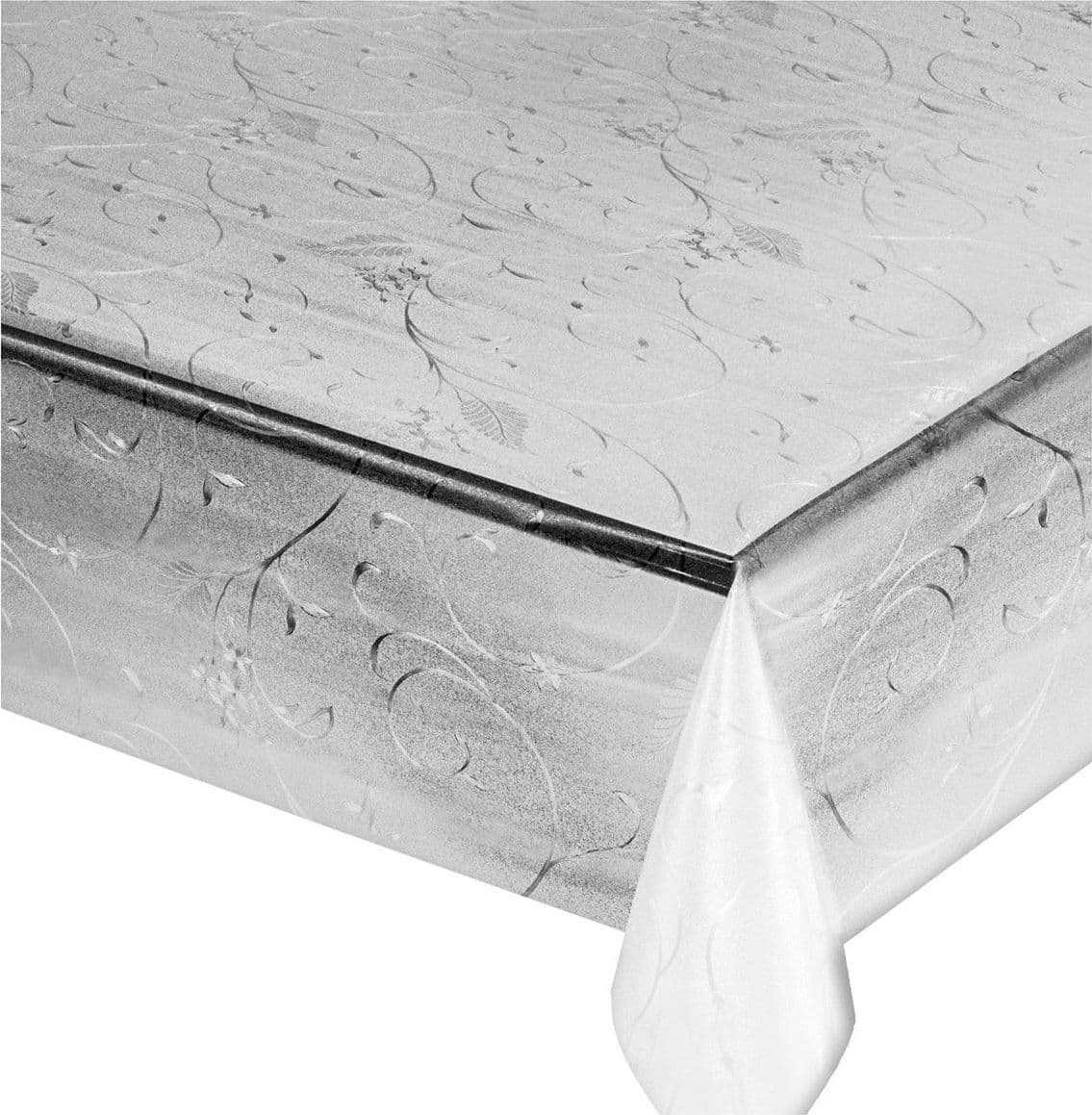 Tovaglia PVC Trasparente H140 goffrata 3D antimacchia resistente diversi decori - 5