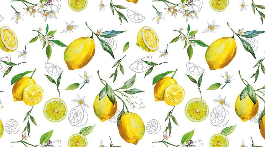 ROTOLO DA 30MT di Tovaglia cerata inceratina con decori a Fiori, Cuori, Limoni - 3