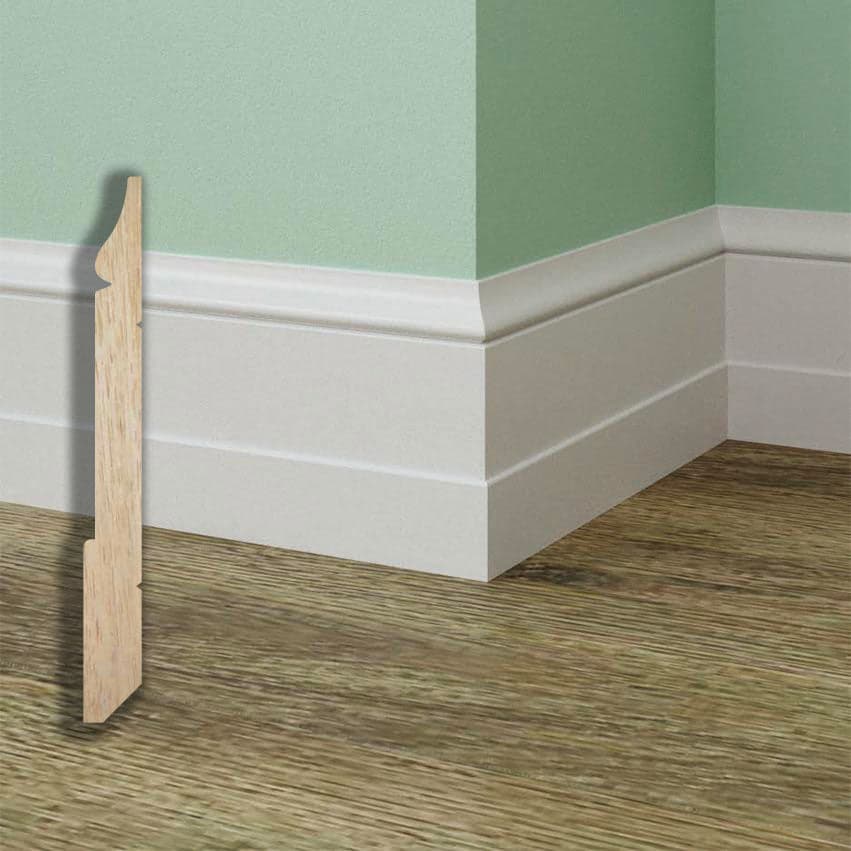 96ML BATTISCOPA legno MASSELLO ALTO MOD. IMPERIALE 140X15
