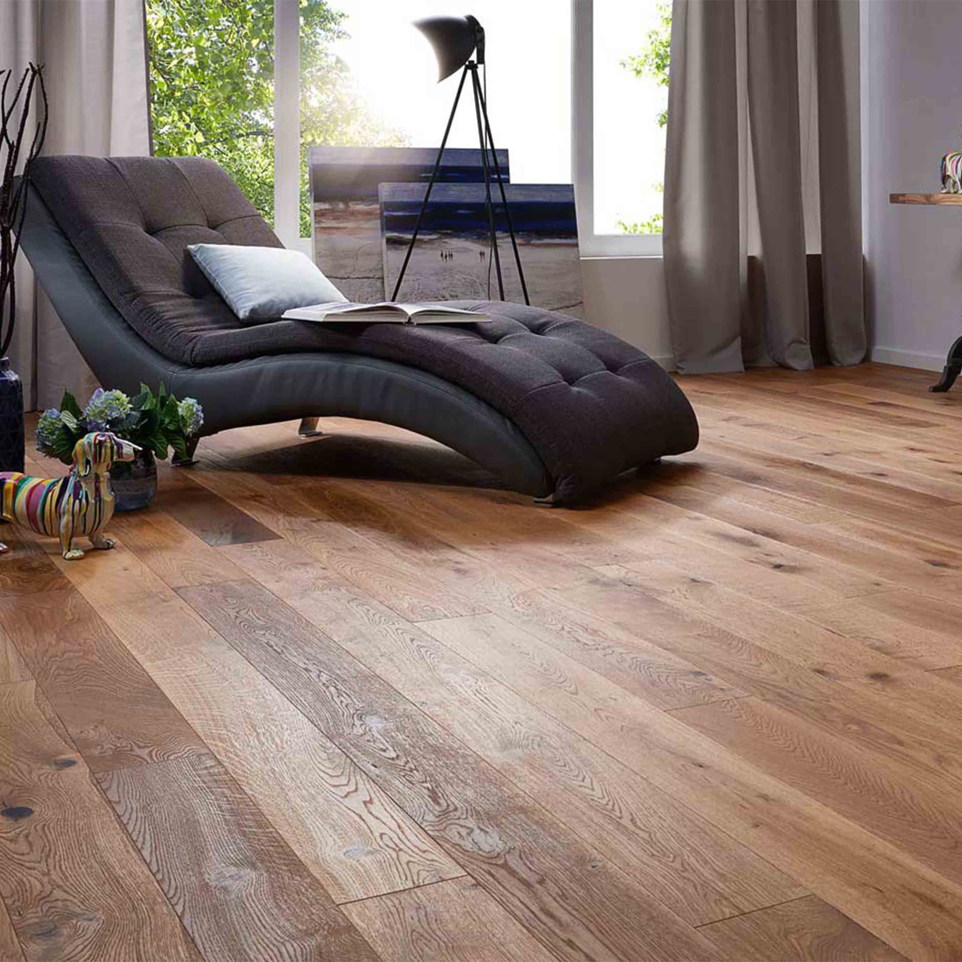 OFFERTA AL MQ di PARQUET LISTONI GIGANTI WILDEICHE 14x190x1900 (3mm nobile) rovere Spazzolato Oliato naturale Antichizzato Bisellato (posa incollata o flottante, incastro click)