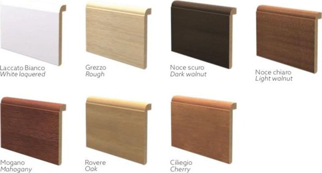BATTISCOPA in legno Zoccolino MASSELLO COPRIMARMO 95X17 (prezzo al metro lineare) - 4