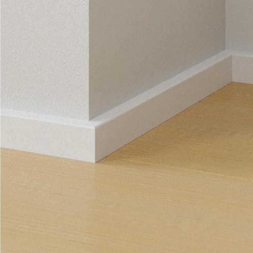 96ML Battiscopa Zoccolino in LEGNO MASSELLO Moderno squadrato 30X14 - 2