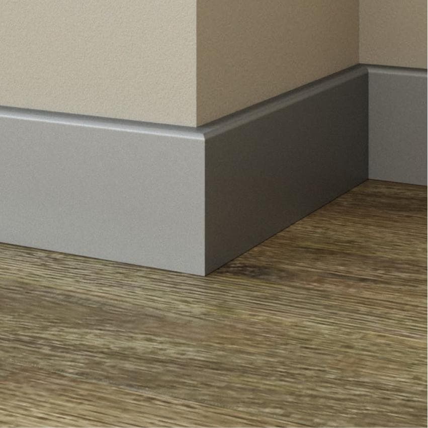 98ML Battiscopa Zoccolino Passacavo Salvamuro MDF 10 X15 bianco o alluminio - 5