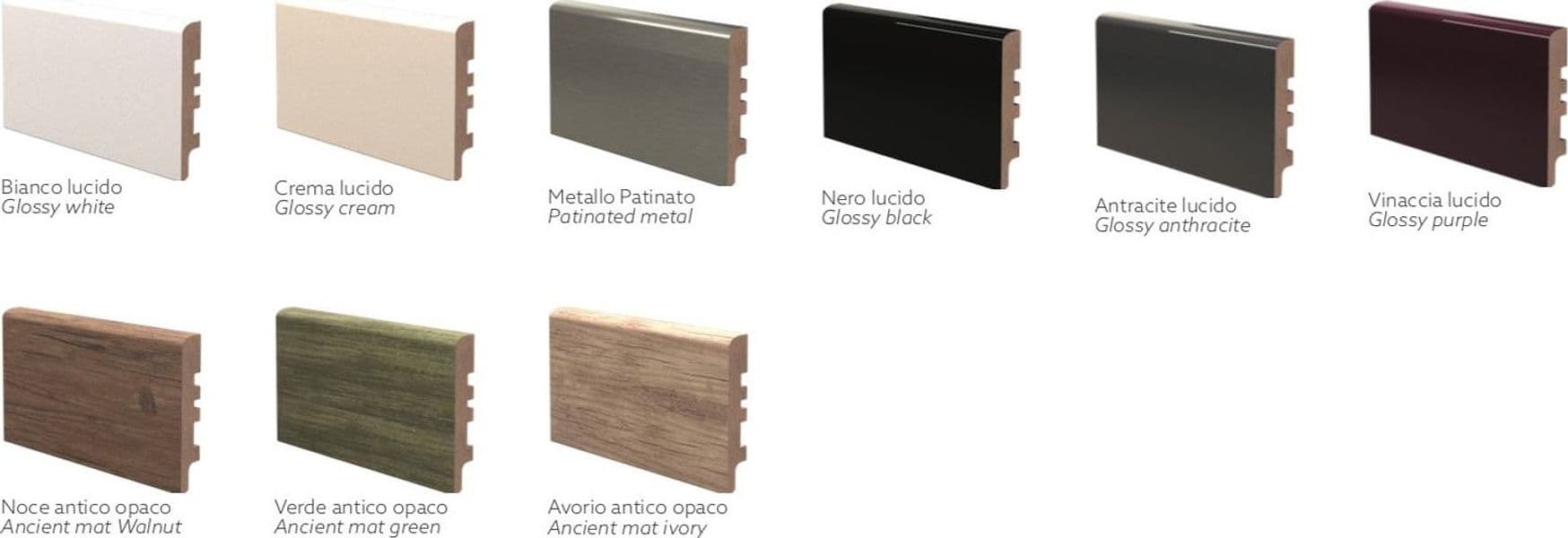 BATTISCOPA ZOCCOLINO PASSACAVO ANTICO OPACO 82X15 (prezzo al metro lineare) - 4