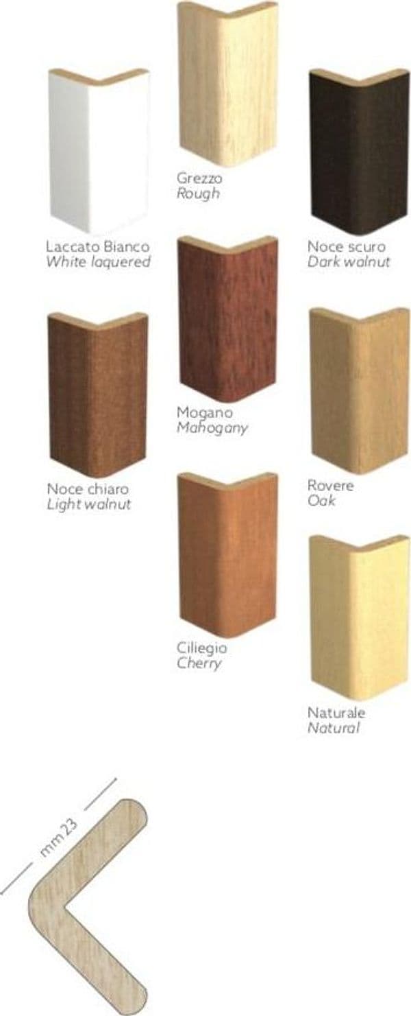 90ML Paraspigolo Salvangoli profilo angolare ad Elle in Legno massiccio AYOUS 23x23 - 3