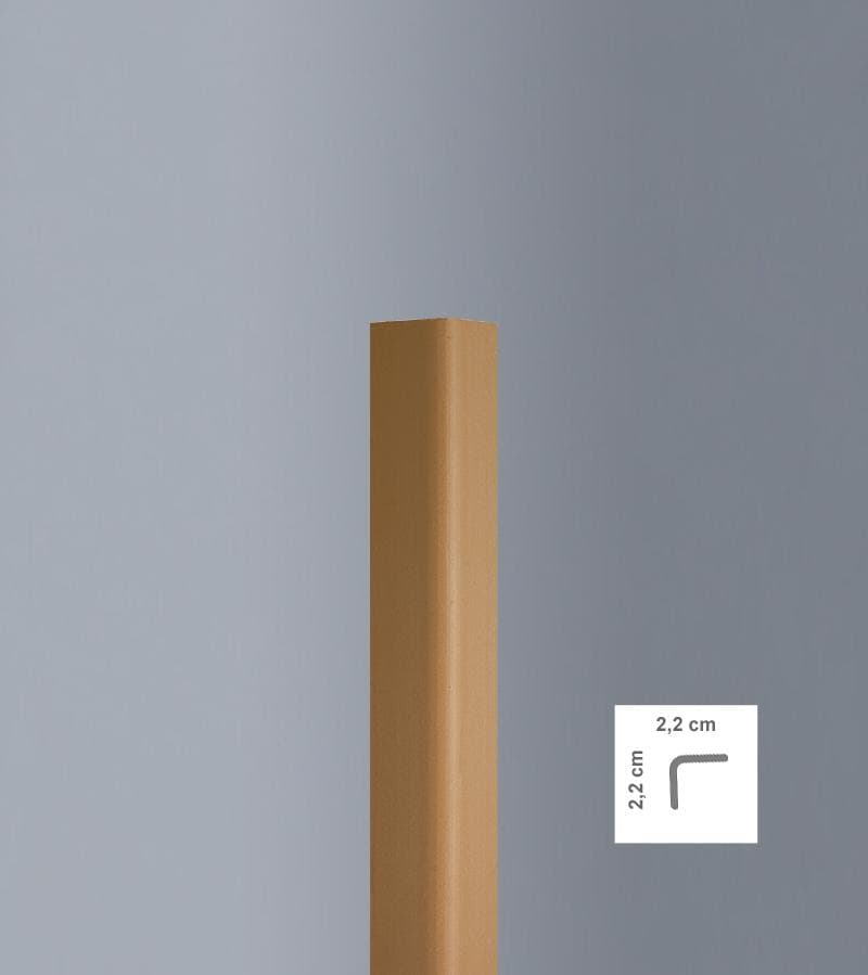MT 2,50 di Profilo angolare Paraspigolo angolo esterno torello PVC  22x22 (prezzo al metro) - 6