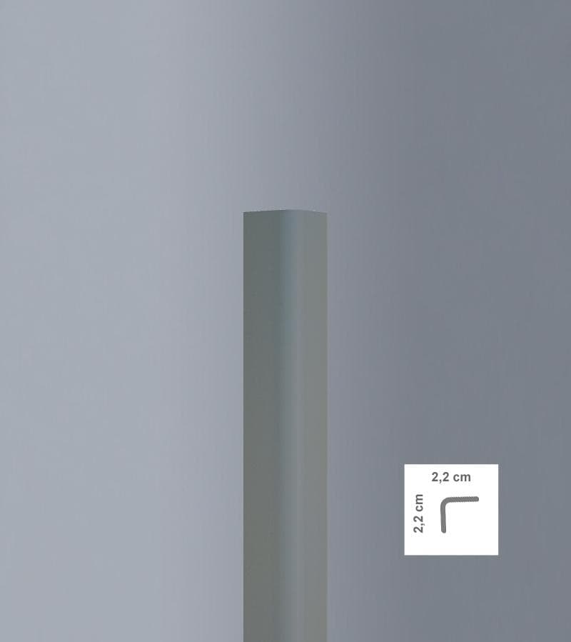 Profilo angolare da MT 2,50 Paraspigolo esterno torello PVC 28x28 (prezzo al metro) - 5