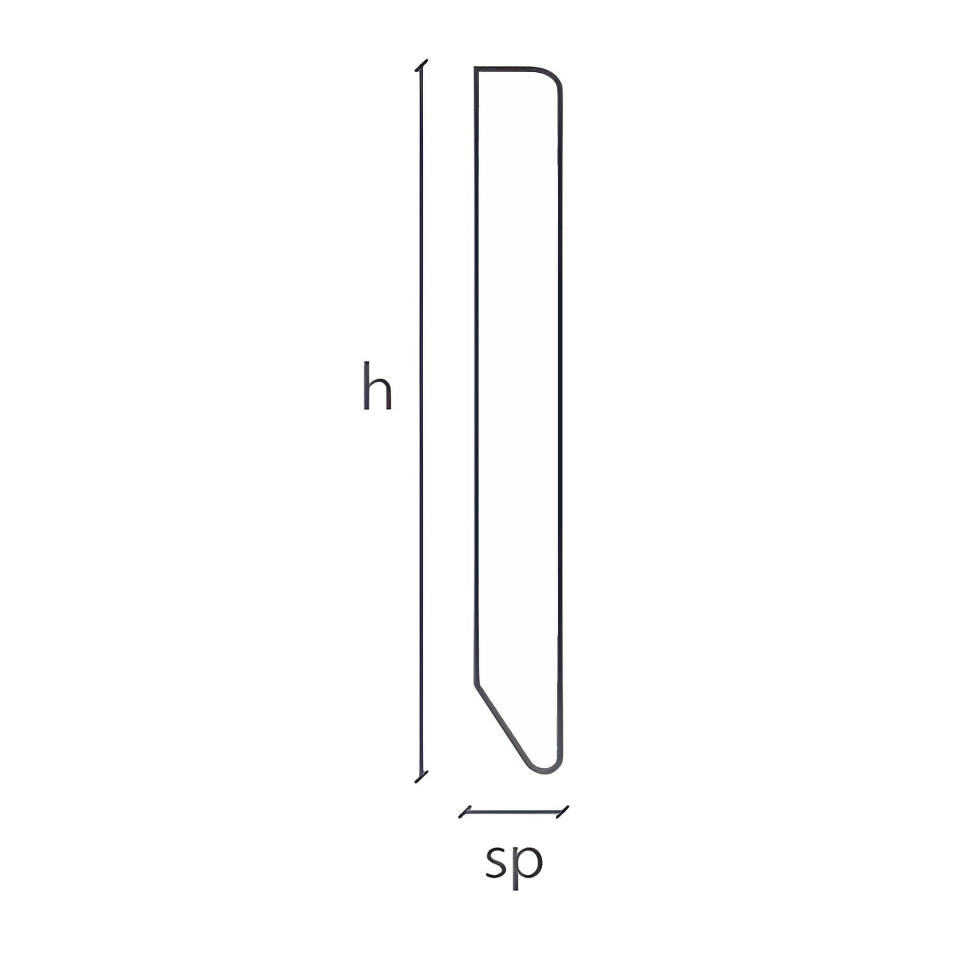 96ML Battiscopa in legno Impiallacciato Squadrato dritto 80x10-13mm tutte le essenze - 5