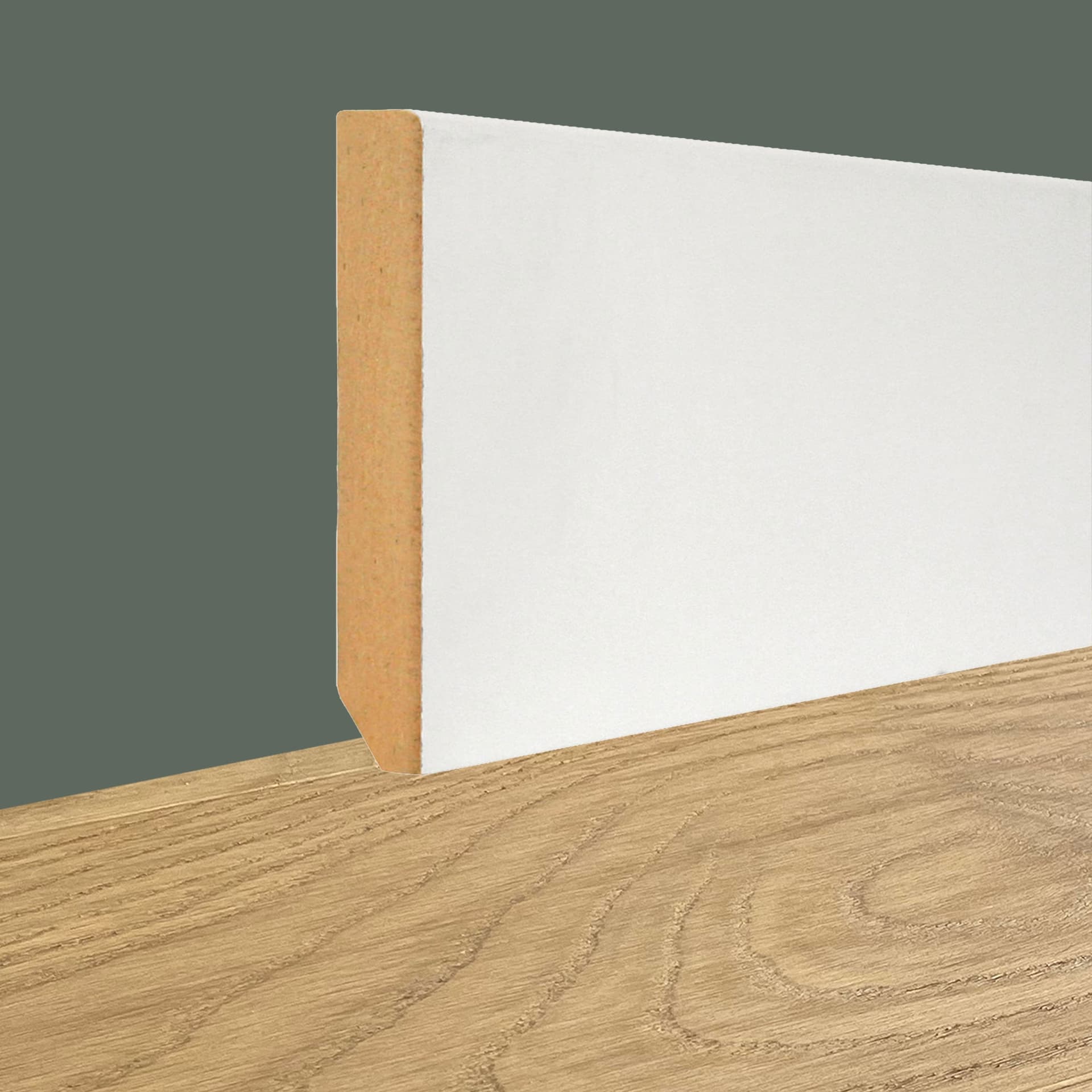 96ML di  Battiscopa in MDF Elite Squadrato 80-180x13-16mm LACCATO Bianco, RAL9010 o grezzo - 5