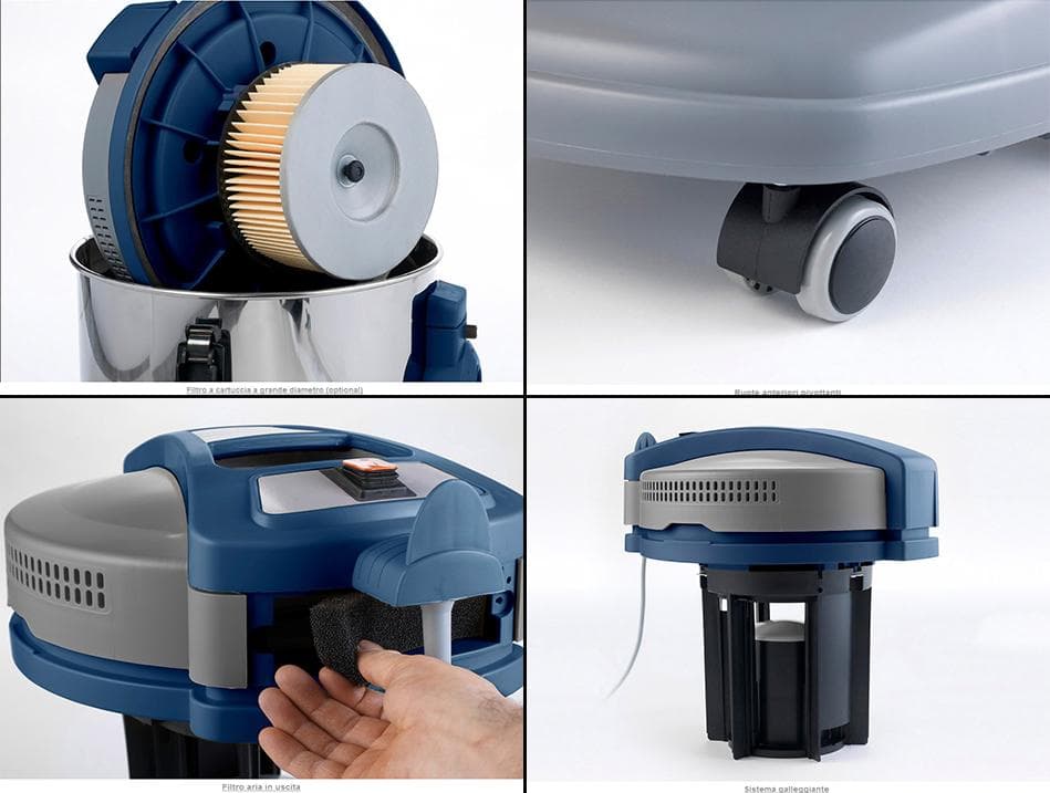 "POWER WD 36 P/L" ASPIRAPOLVERE WIRBEL 1250W ASPIRATORE SOLIDI - LIQUIDI - 2