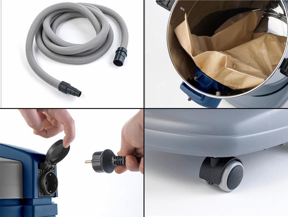 CARRELLO ASPIRATORE "POWER T D 36 P EL" 1250W CON PRESA ELETTROUTENSILI - 3