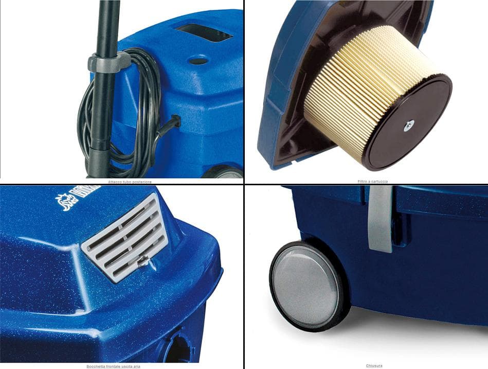 MIKROS ASPIRAPOLVERE PROFESSIONALE 1000W WIRBEL A TRAINO CON SACCHETTO FILTRO - 3