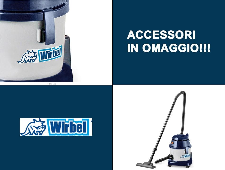 909 PLUS ASPIRAPOLVERE PROFESSIONALE 1000W WIRBEL A TRAINO SUPER SILENZIOSO - 2