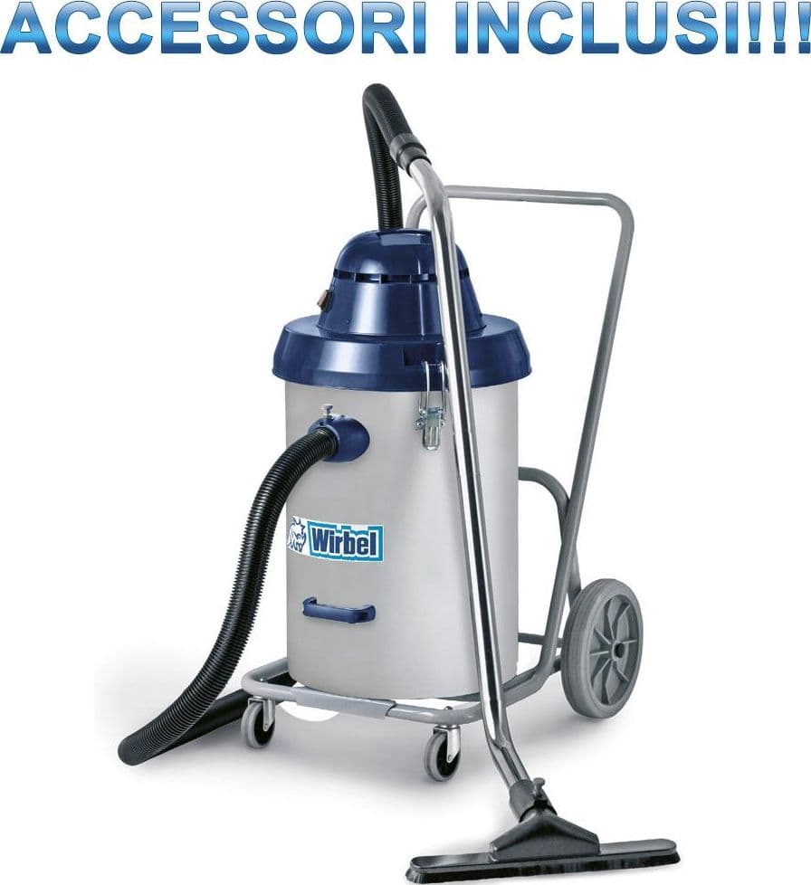"935 P CB" ASPIRAPOLVERE LIQUIDI PROFESSIONALE 1450W WIRBEL CARRELLO BASCULANTE