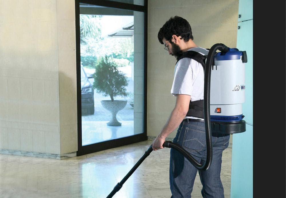 "W1 BC" ASPIRAPOLVERE ZAINETTO PROFESSIONALE 330W CON BATTERIA AL LITIO WIRBEL - 2