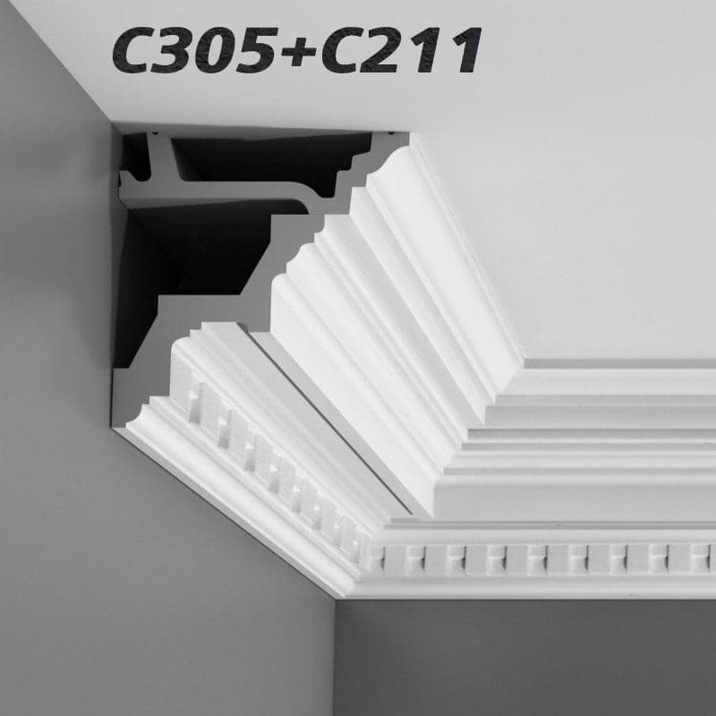 ML 18 di Cornice SOFFITTO/PARETE FLESSIBILI (C211FLEX) 200X11,5X11 - 4