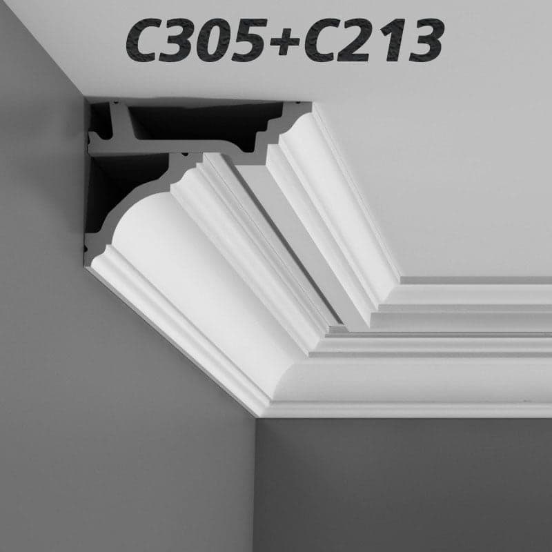 ML 36 di Cornice SOFFITTO/PARETE in DUROPOLIMERO (C213) 200X8X8 - 3