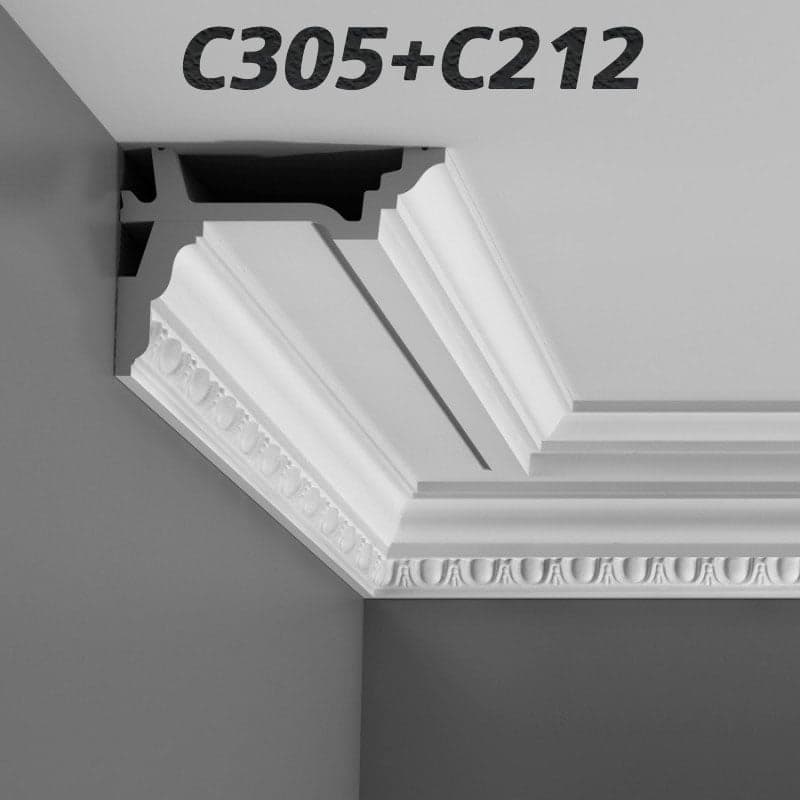 ML 16 di Cornice SOFFITTO/PARETE in DUROPOLIMERO (C305) 200X4,5X15 - 4