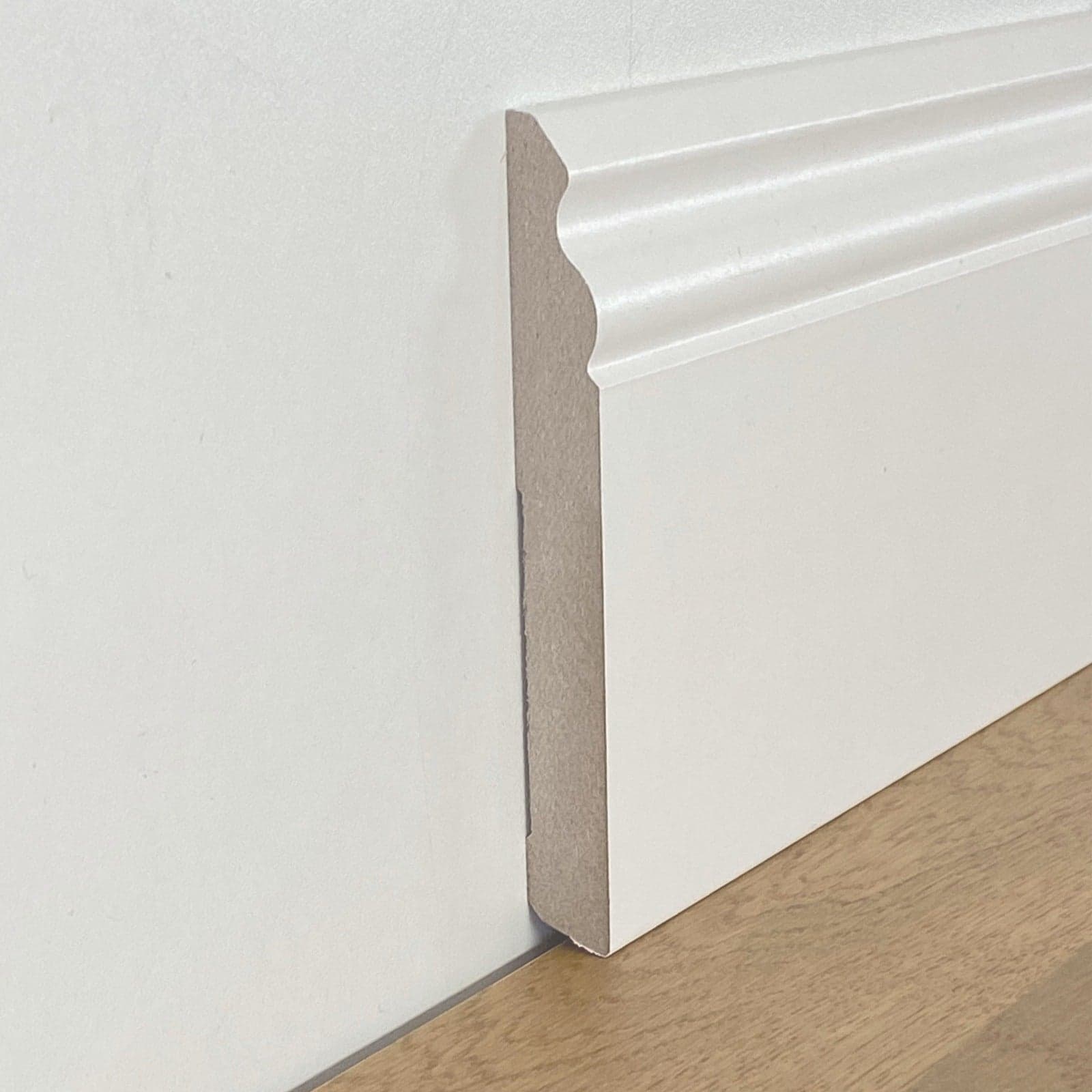 96ml di BATTISCOPA ZOCCOLINO DUCALE in FIBRA DI LEGNO COMPATTA 100X15 BIANCO - 2