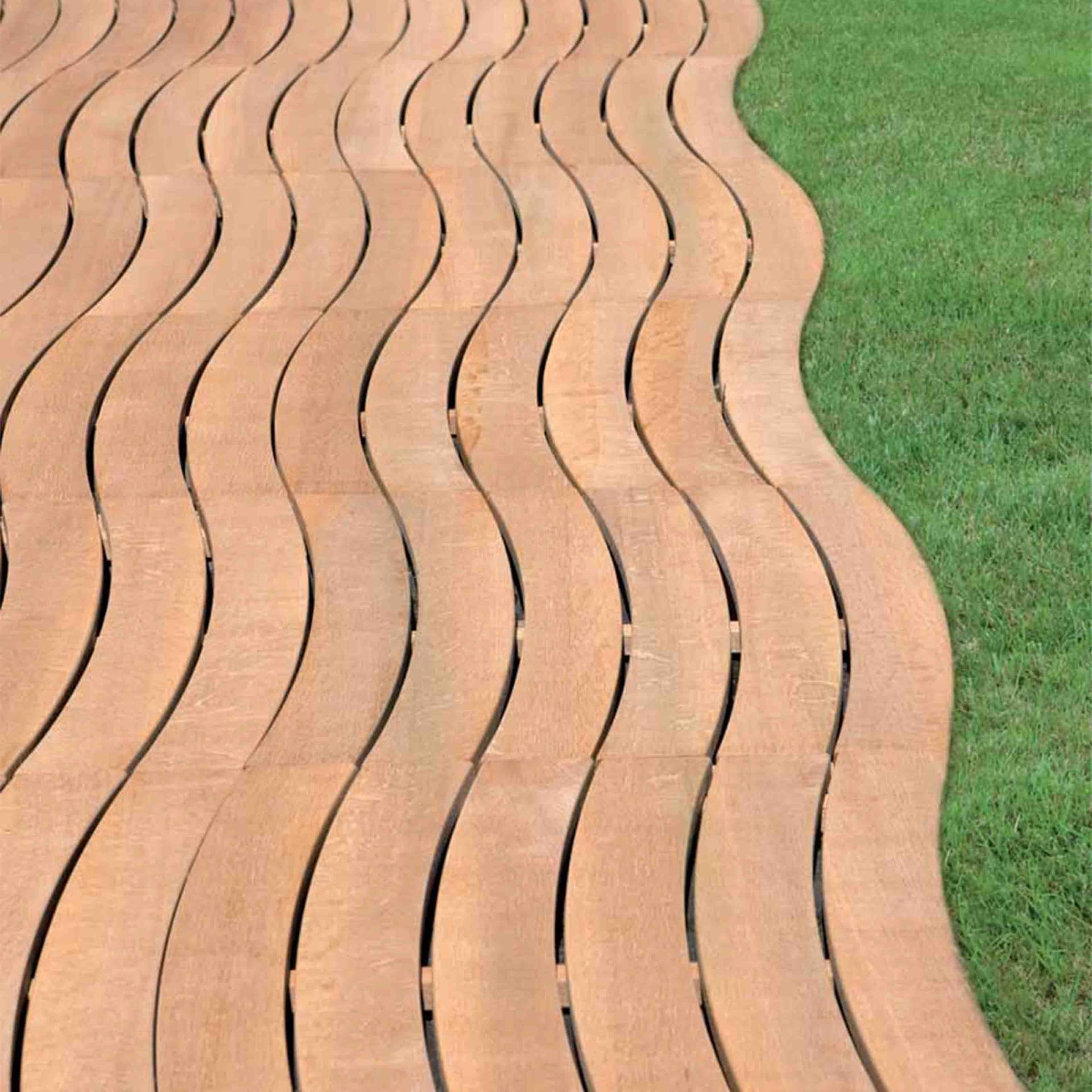 STOCK - 49.90mq - Decking ONDA RIVA in massello di Turkey Oak, moduli inclusa sottostruttura e trattamento - 4