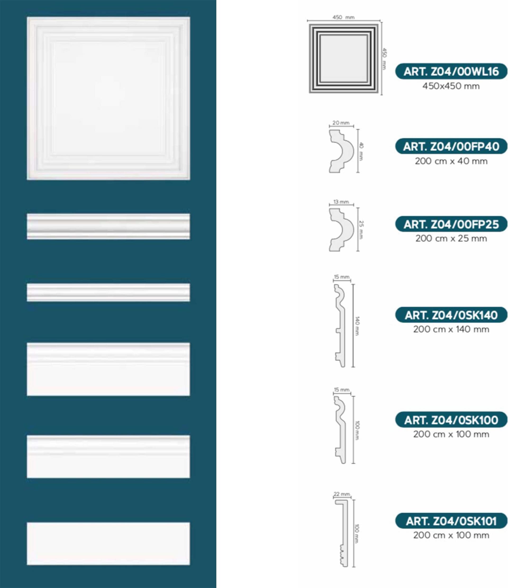 Pannello e accessori per Boiserie cassettoni in Polistrutturato - Duropolimero + soluzioni, idee e progetti. - 2