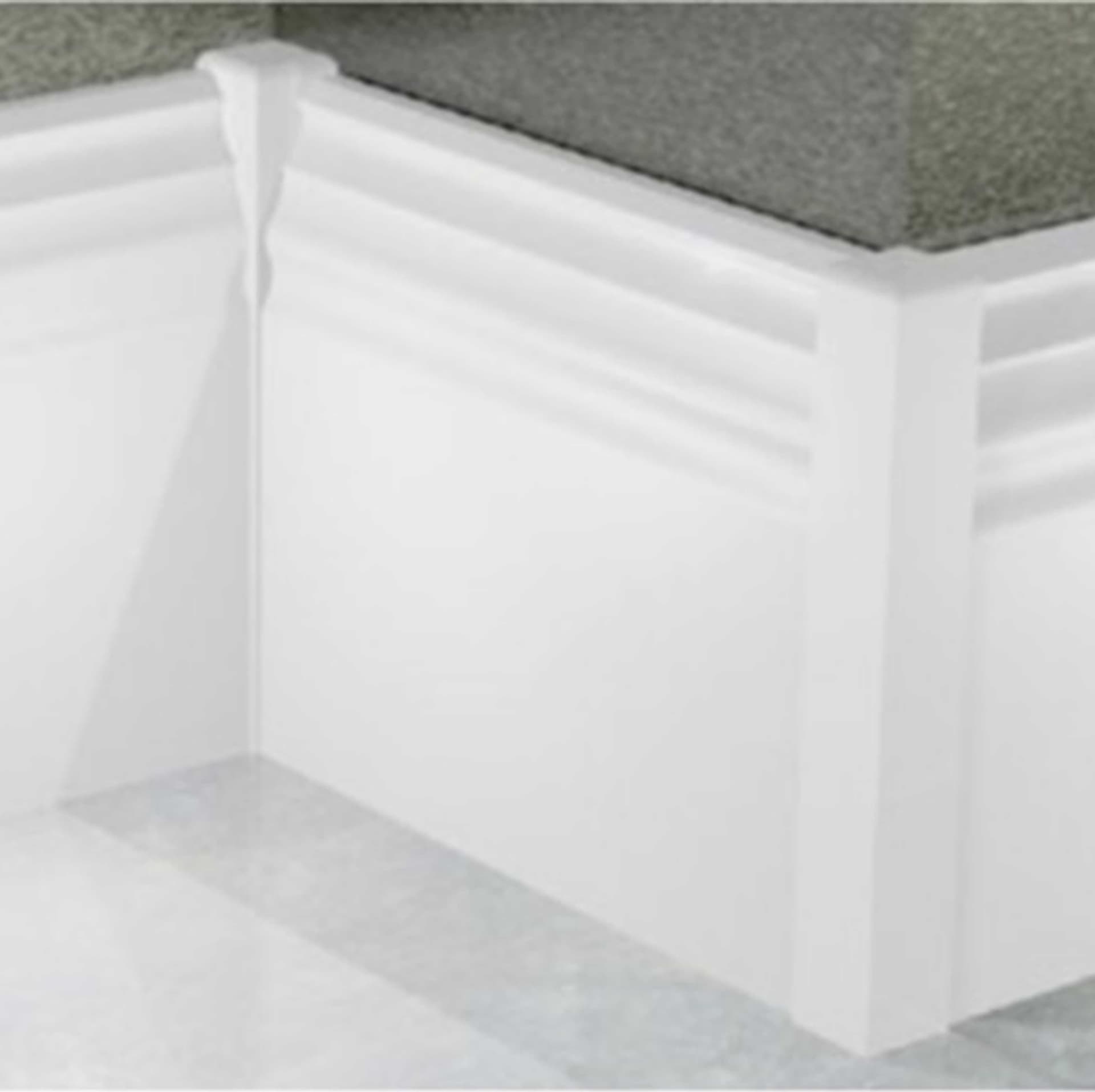 100,8Ml di BATTISCOPA ZOCCOLINO in FIBRA DI LEGNO DUCALE PLUS 130X16 - RAL 9003-9010-1013 con clip e angoli - 3