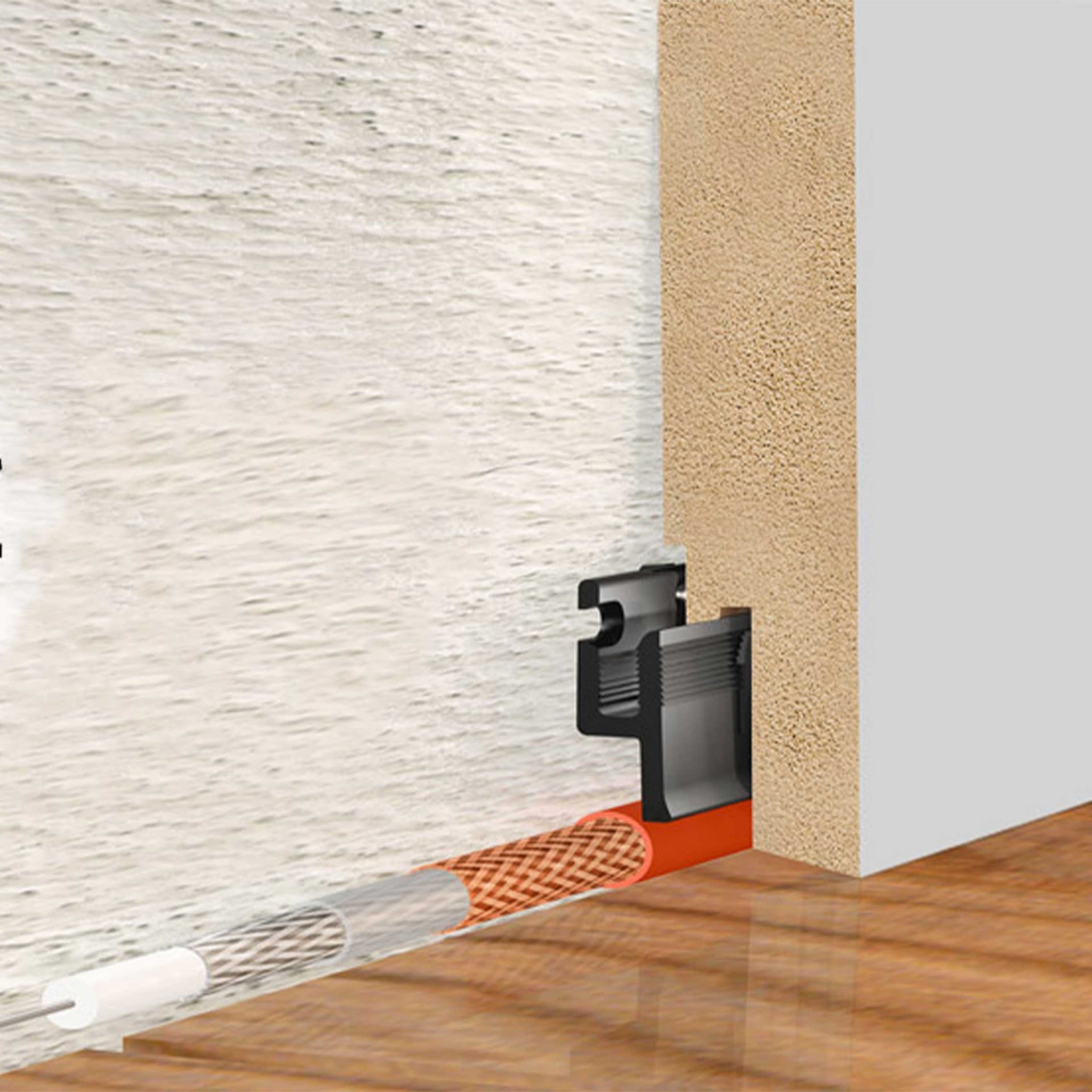 100,8Ml di BATTISCOPA ZOCCOLINO in FIBRA DI LEGNO BAROCCO CLIP&GO 96X16 - RAL 9003-9010-1013 con clip e angoli - 3