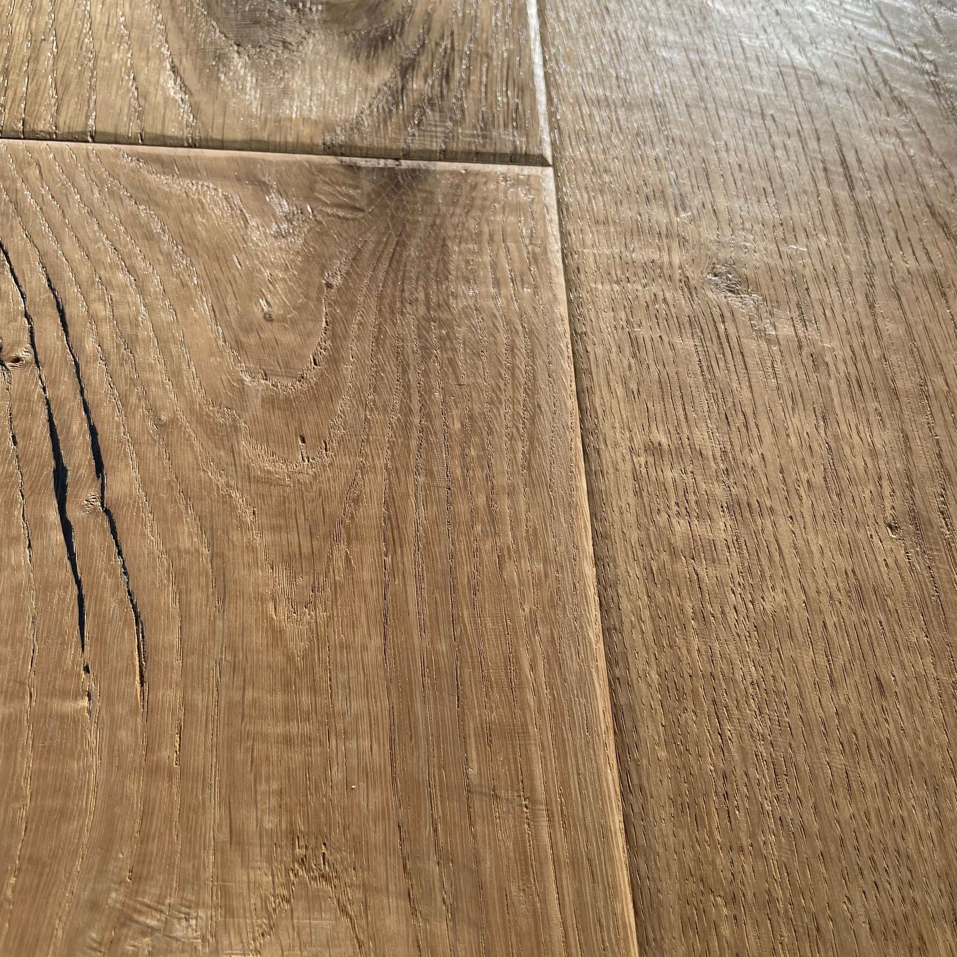 Maxilistone parquet "I MANUFATTI" quercia BIANCA Olio/Cera 12x158x600/1830 piallata e bisellata a mano - 5