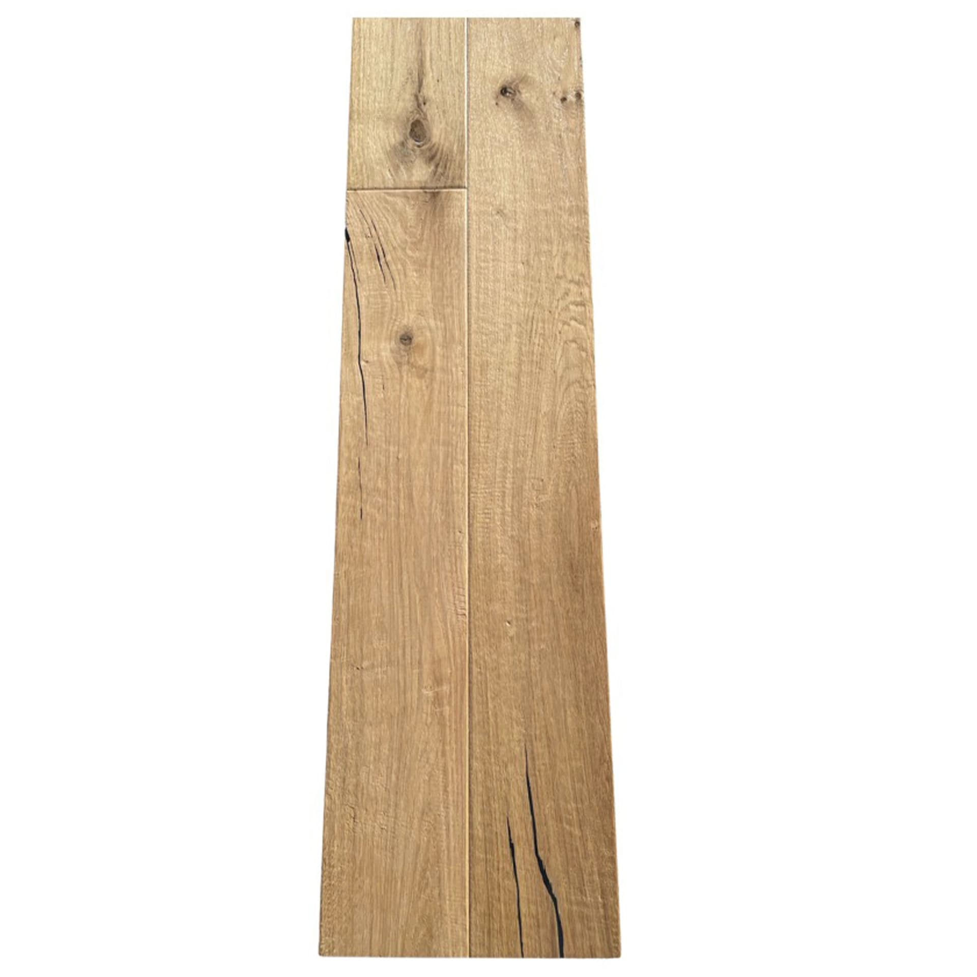 Maxilistone parquet "I MANUFATTI" quercia BIANCA Olio/Cera 12x158x600/1830 piallata e bisellata a mano - 10