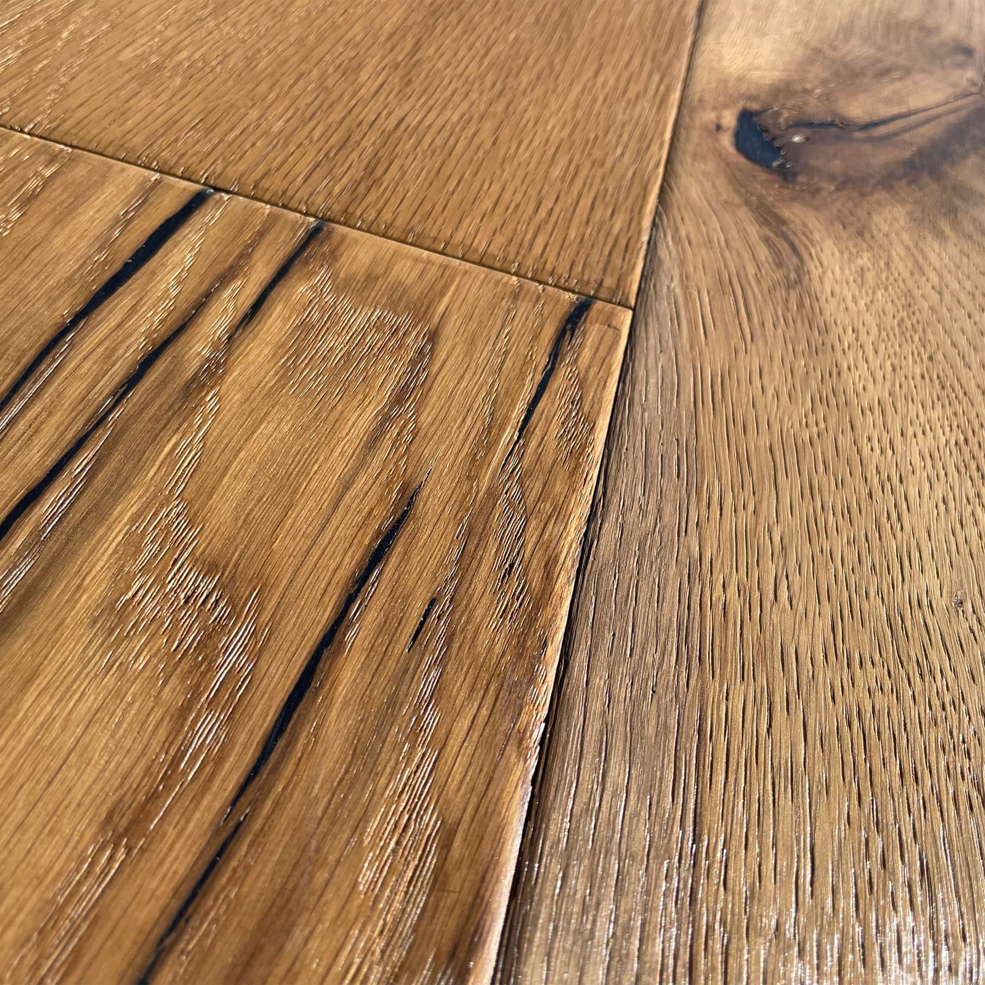 Maxilistone parquet "I MANUFATTI" quercia TERRA Olio/Cera 12x158x600/1830 piallata e bisellata a mano - 5