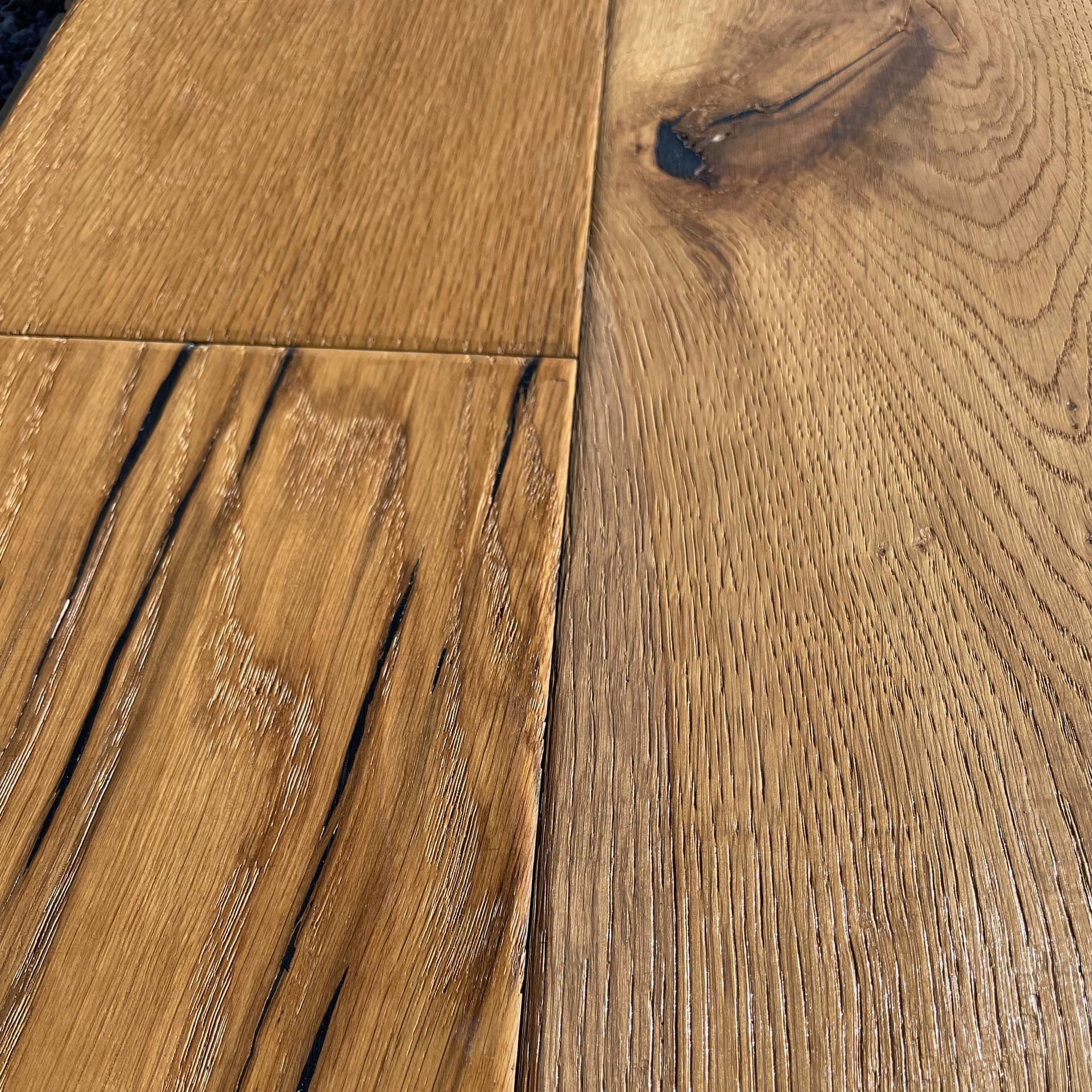 Maxilistone parquet "I MANUFATTI" quercia TERRA Olio/Cera 12x158x600/1830 piallata e bisellata a mano - 6