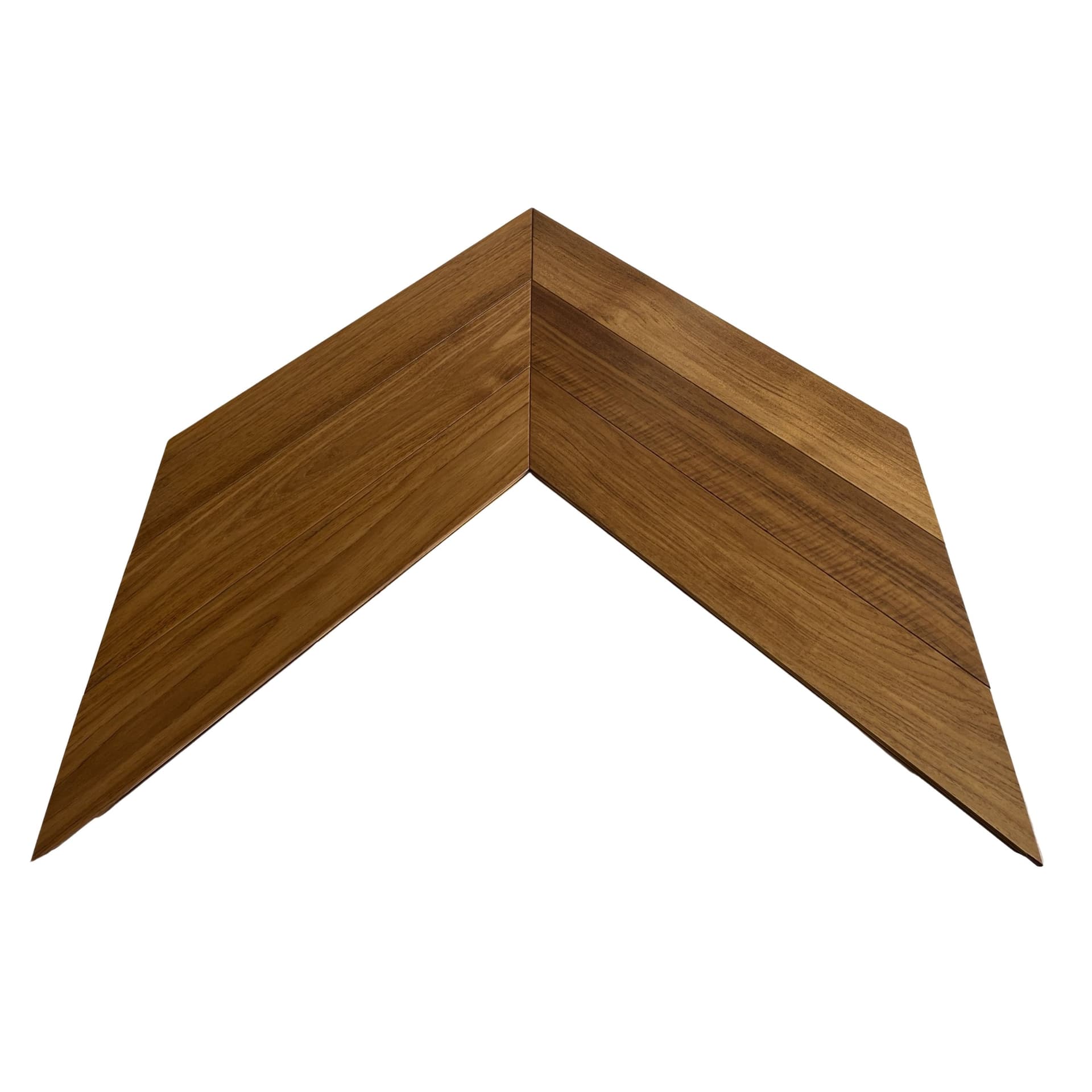 Parquet prefinito massiccio Teak Asia prima scelta Spina Francese (Chevron) vernice eco Satinata 10x95x515 - 6