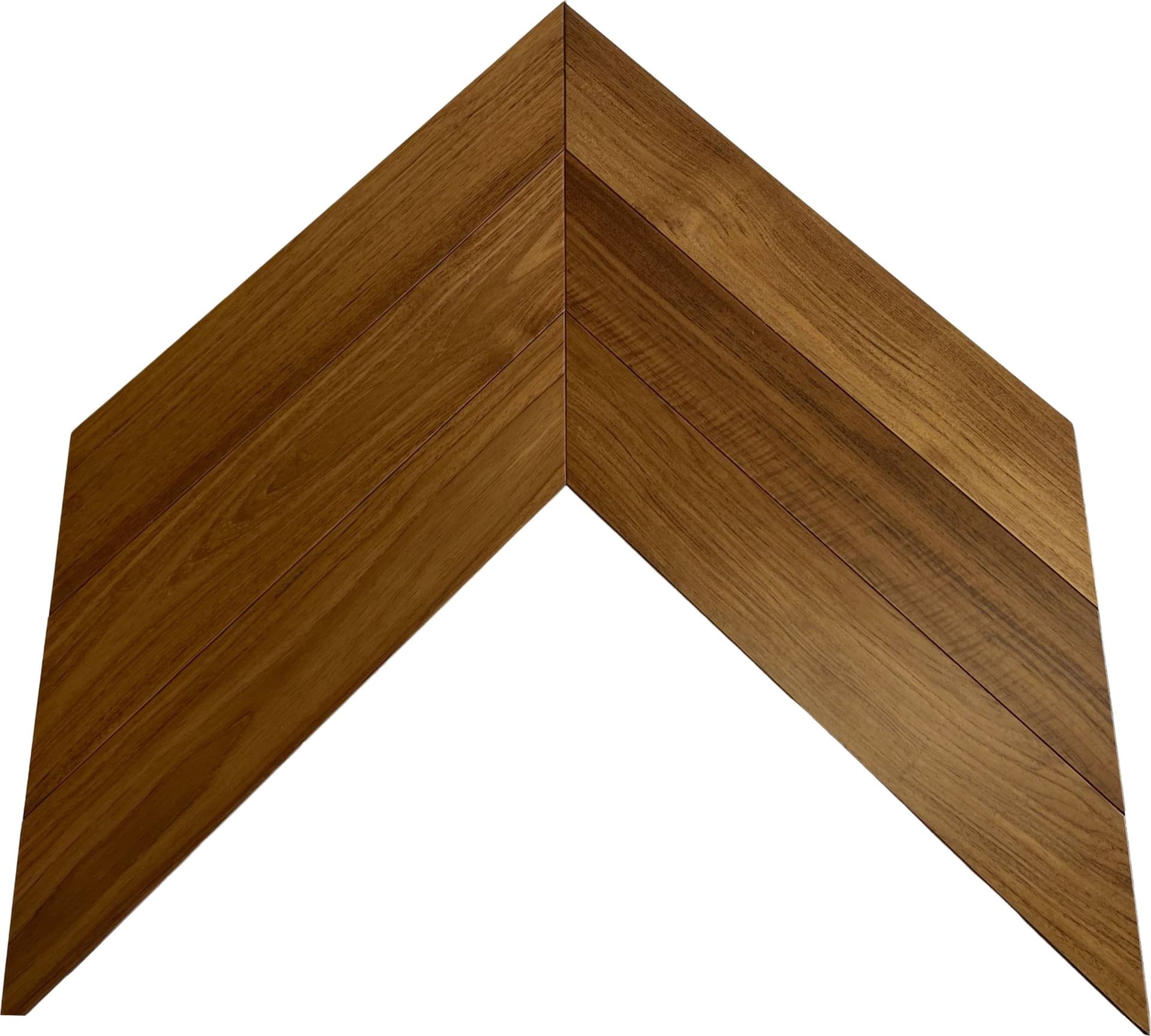 Parquet prefinito massiccio Teak Asia prima scelta Spina Francese (Chevron) vernice eco Satinata 10x95x515 - 9