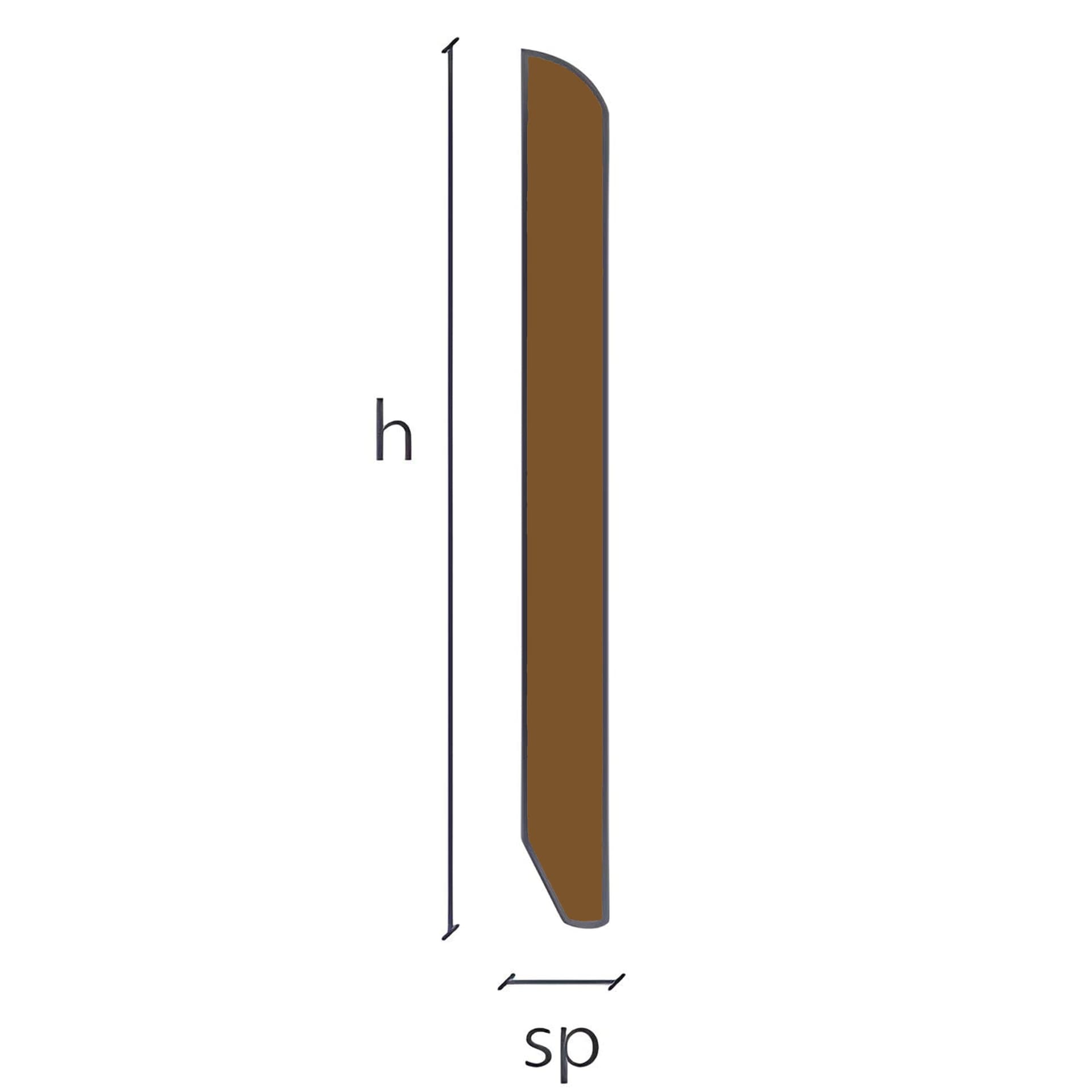 Battiscopa Zoccolino BC legno multistrato impiallacciato 70x10mm in tutte le essenze (prezzo al metro) - 15