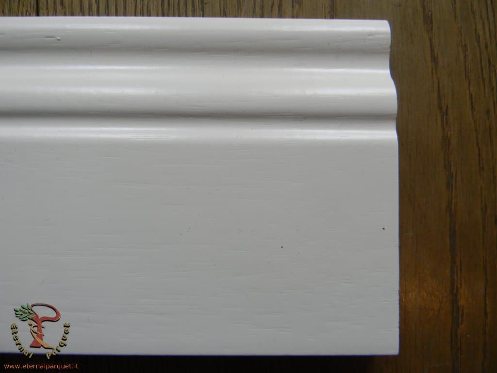 battiscopa DUCALE in Legno massello 100x15 impiallacciato in essenza o bianchi RAL (prezzo al metro) - 4