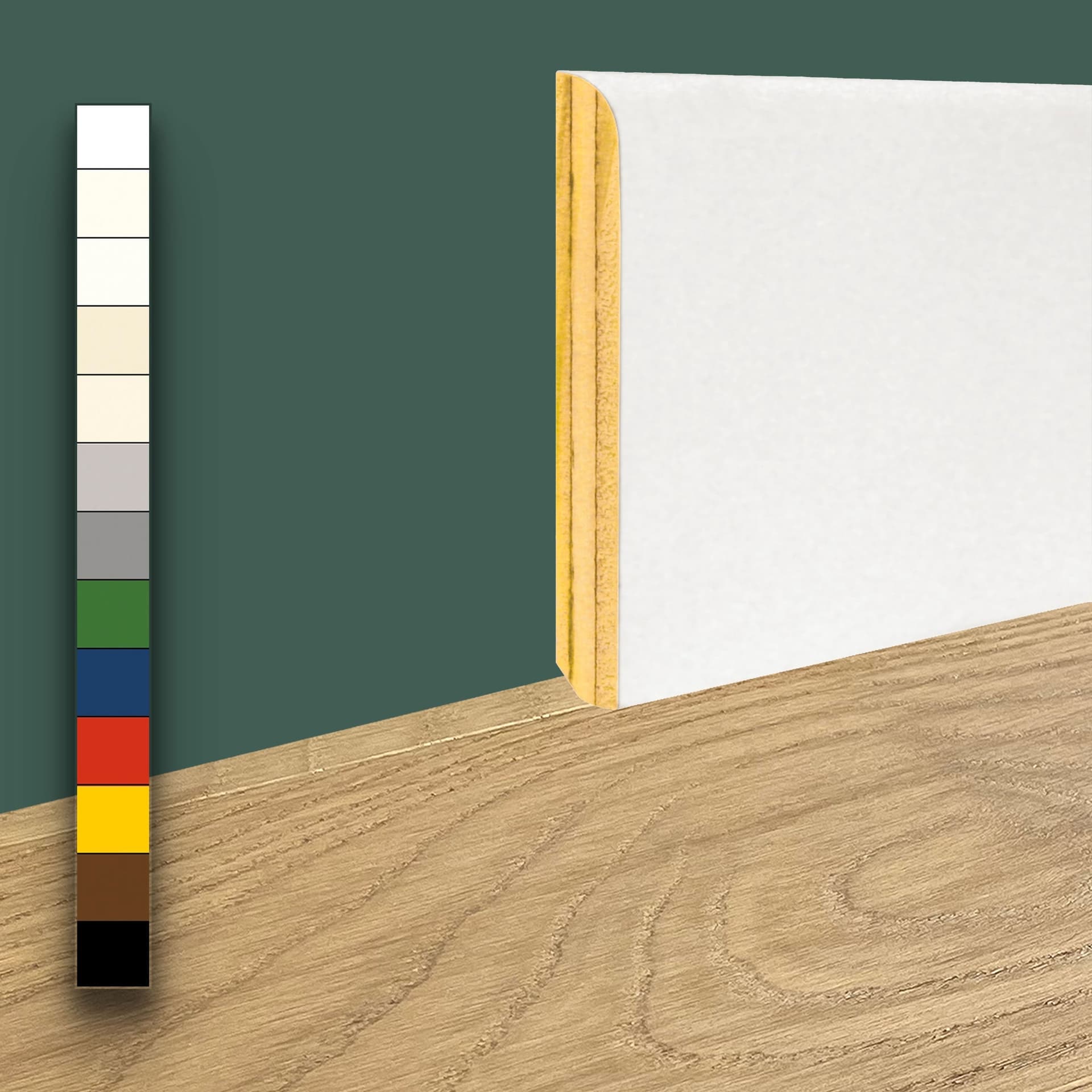 Battiscopa Zoccolino BC in legno multistrato 80X13mm in colori RAL (prezzo al metro) - 2