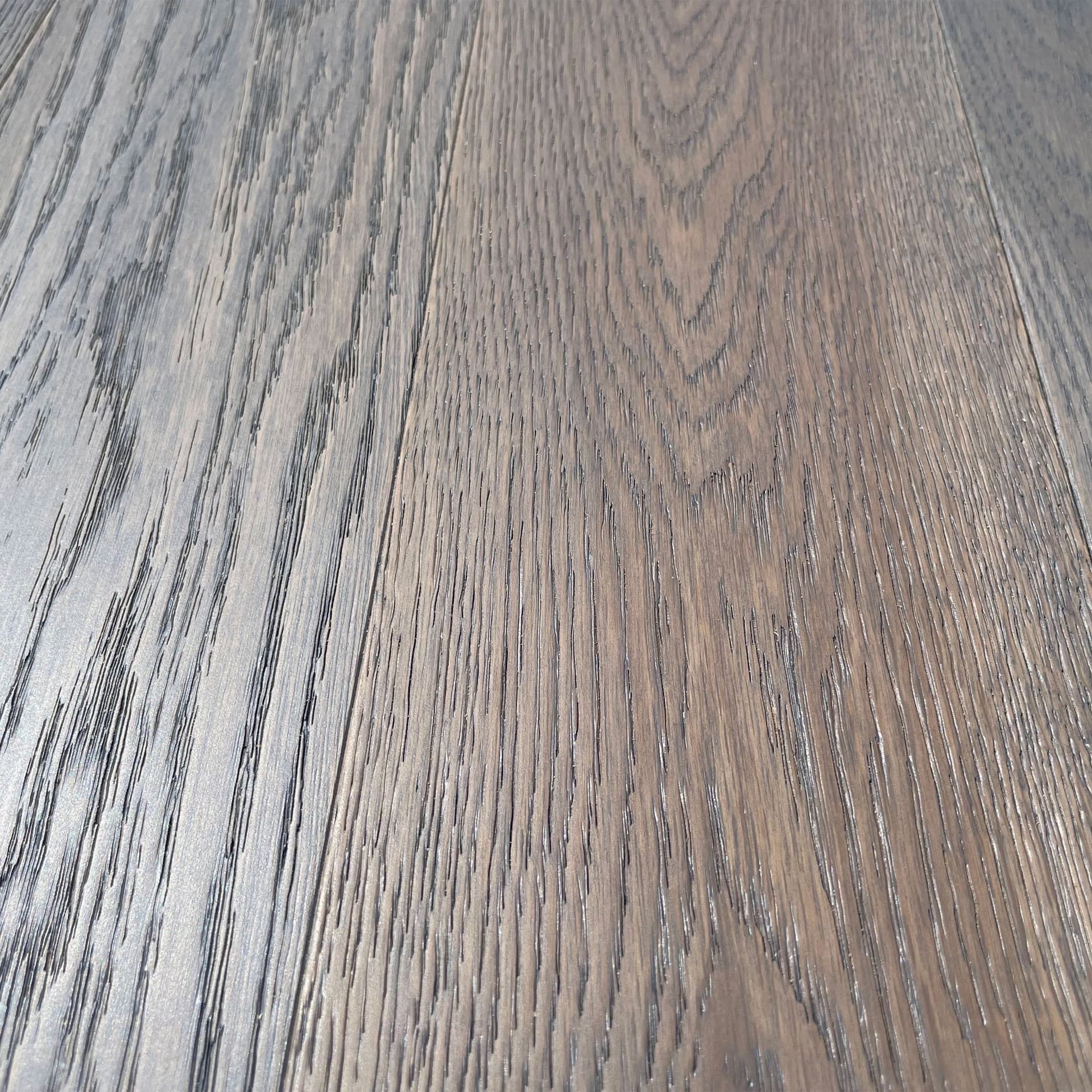 Pavimento in legno di rovere prefinito verniciato spazz. 10x125x900 linea PLANET mod. SWAMP - 5