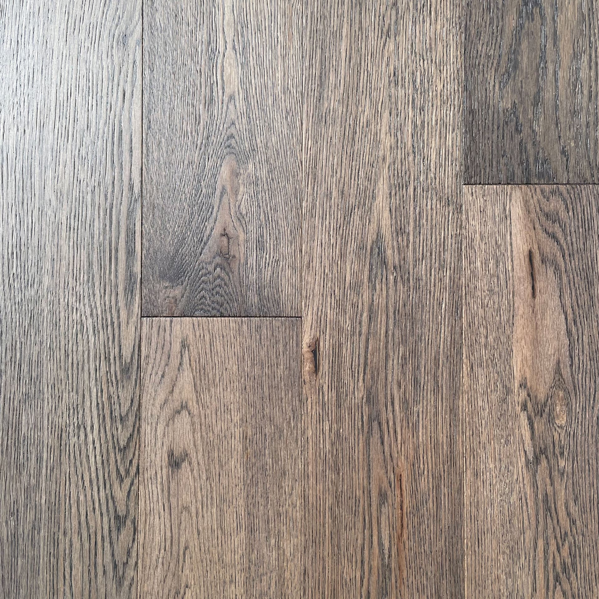 Pavimento in legno di rovere prefinito verniciato spazz. 10x125x900 linea PLANET mod. ROUGH SEA - 5