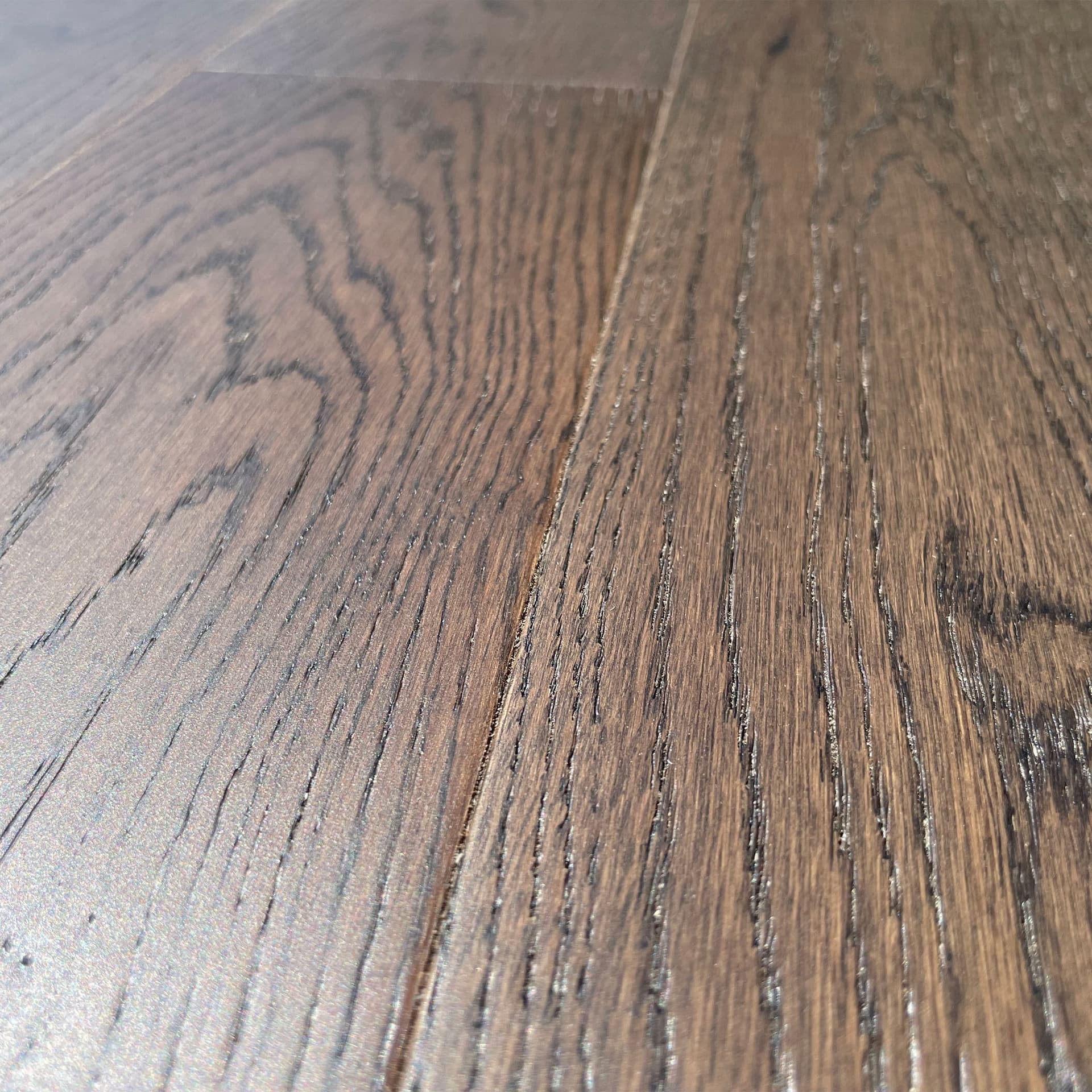 Pavimento in legno di rovere prefinito verniciato spazz. 10x125x900 linea PLANET mod. DARK FOREST - 4