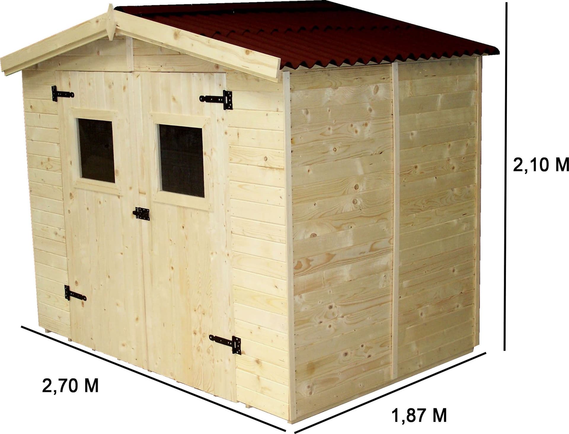 Casetta Di Legno A Pannelli Spessore 16mm Con Pavimento 240x160cm - 3