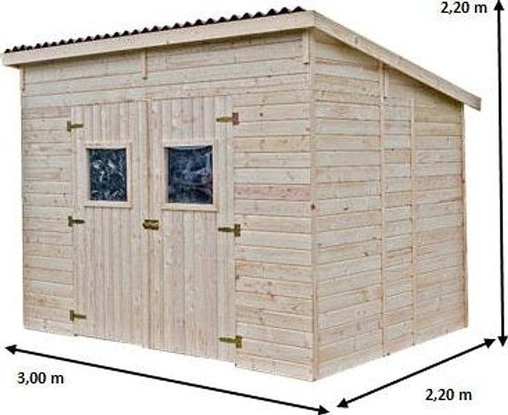 Casetta Di Legno A Pannelli Spessore Senza Pavimento Tetto Mono-pendenza 16mm 280x200cm - 2