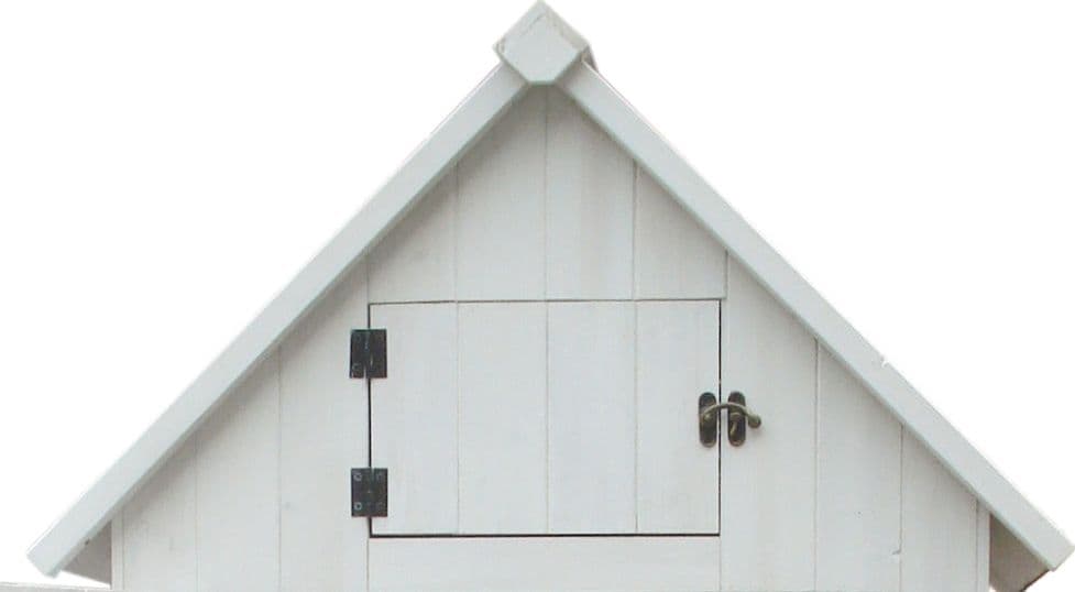 Armadio da giardino in legno di abete, impregnato, colore bianco, 3 ripiani - 8