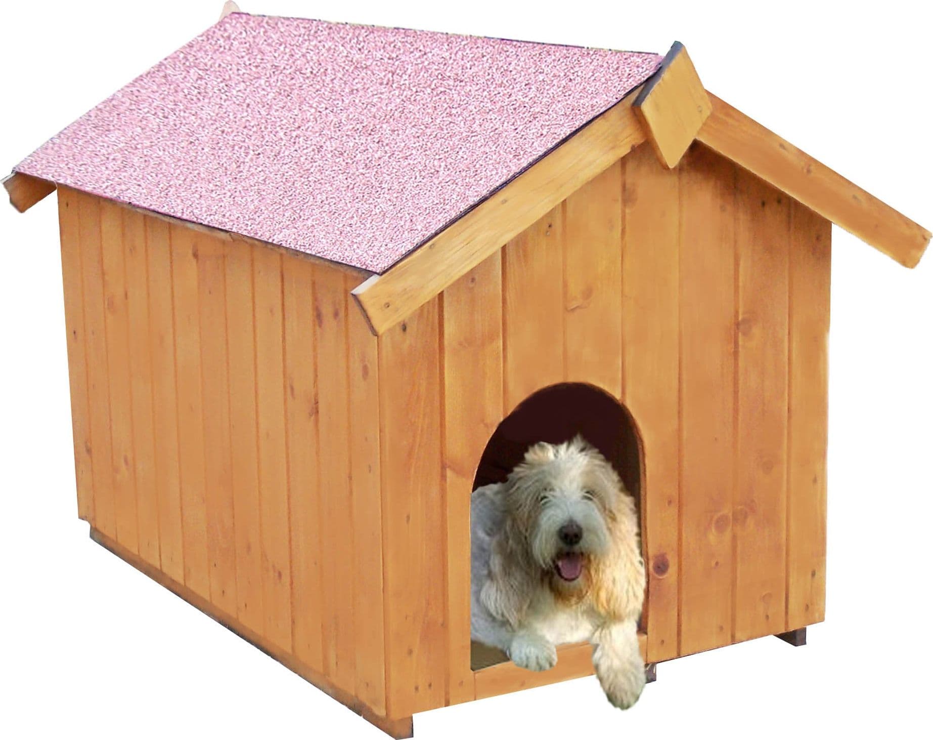 Cuccia per cani taglia piccola,  in legno,  con pavimento, 0,59m2 - 2