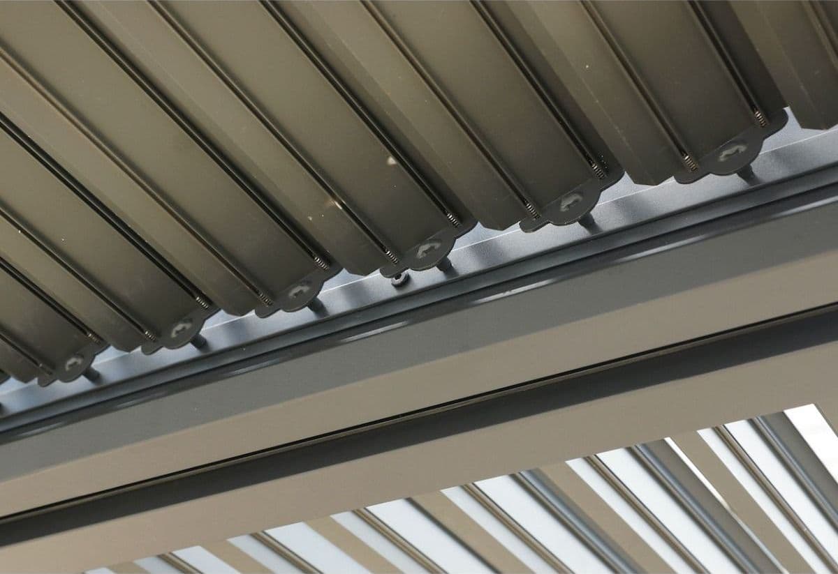 Pergola Bioclimatica In Alluminio Apertura Manuale Ripara Sole Pioggia 360x300cm - 4