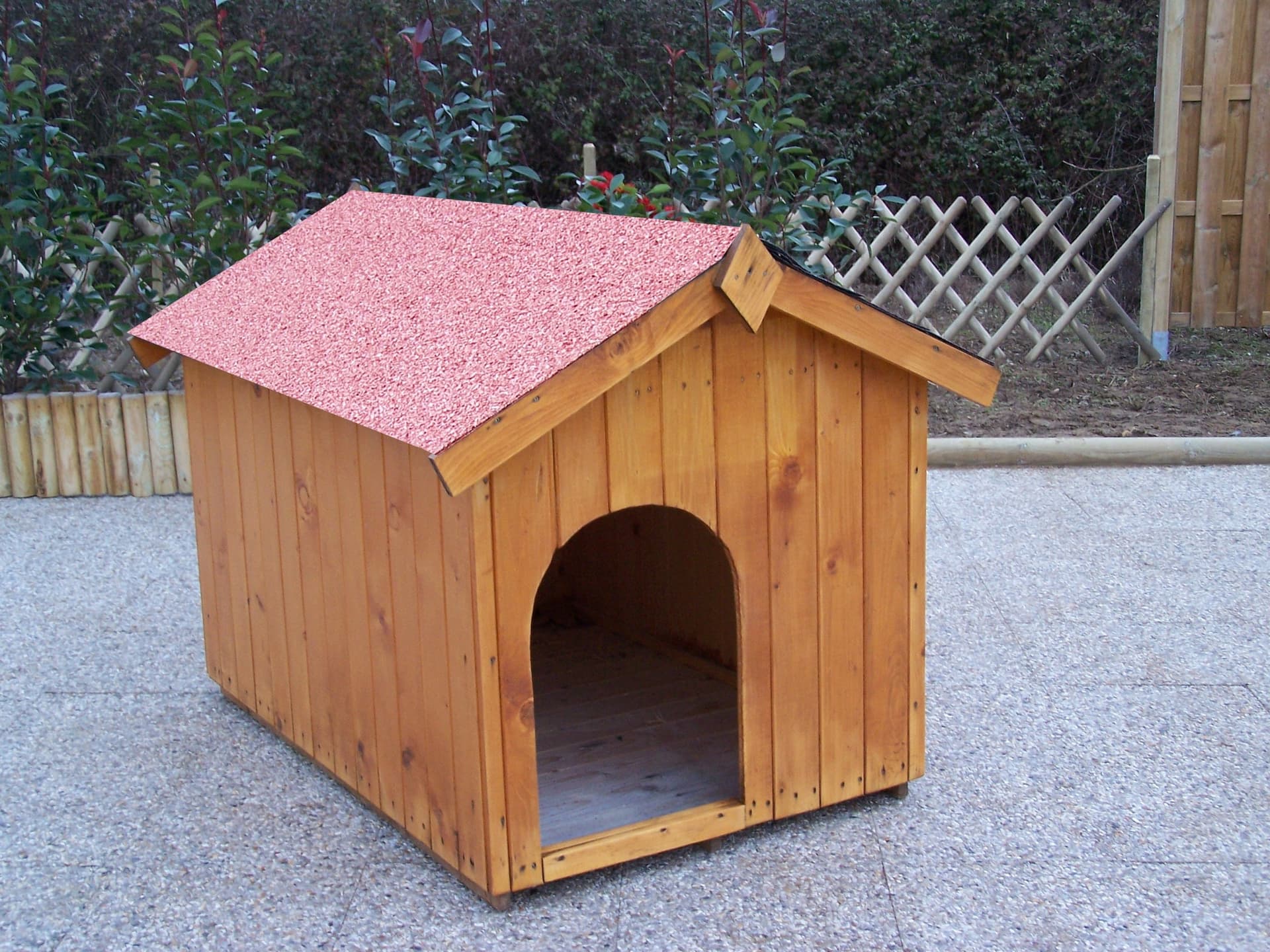 Cuccia per cani taglia media, in legno, con pavimento, 0,74m2 - 3